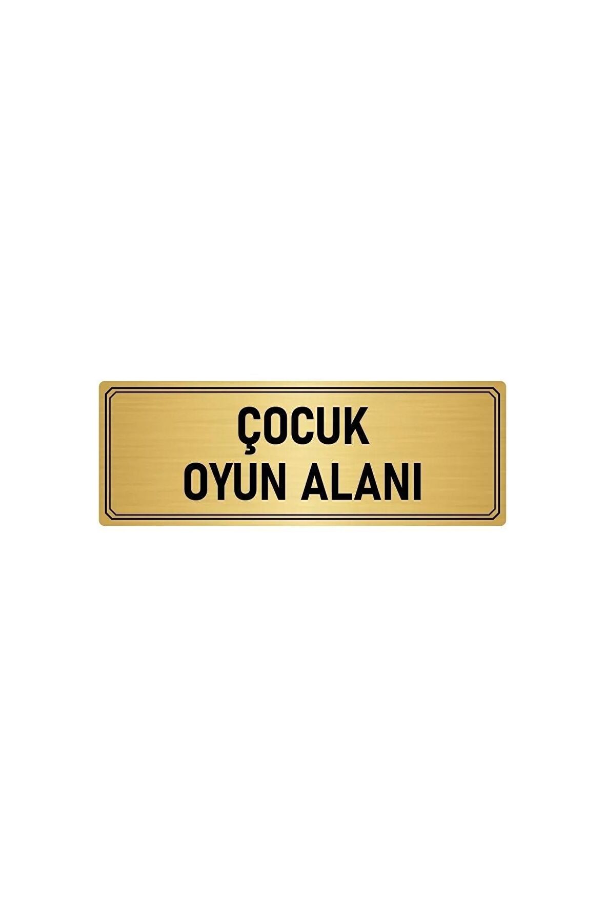 Metal Yönlendirme Levhası, Departman Kapı Isimliği Çocuk Oyun Alanı 7x20 Cm Altın Renk