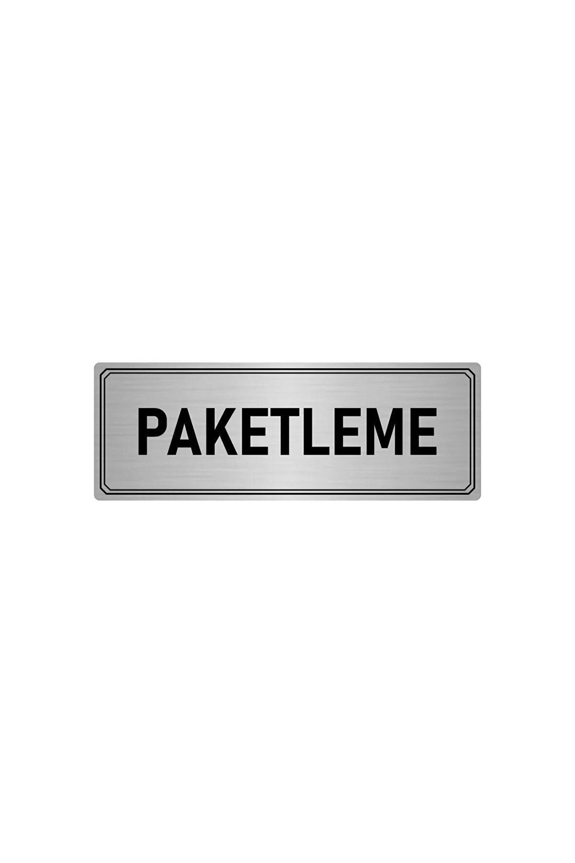 Metal Yönlendirme Levhası, Departman Kapı Isimliği Paketleme 7x20 Cm Gümüş Renk