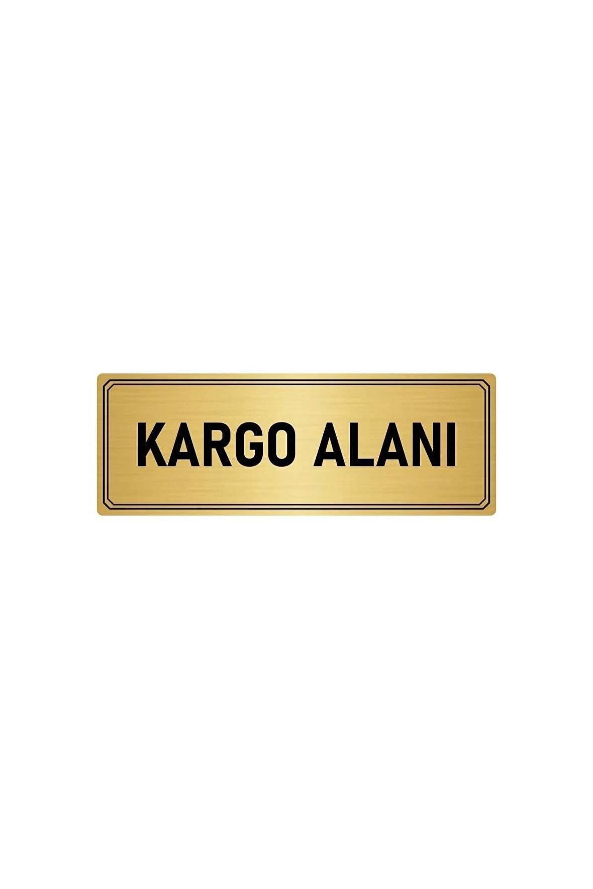 Metal Yönlendirme Levhası, Departman Kapı Isimliği Kargo Alanı 7x20 Cm Altın Renk