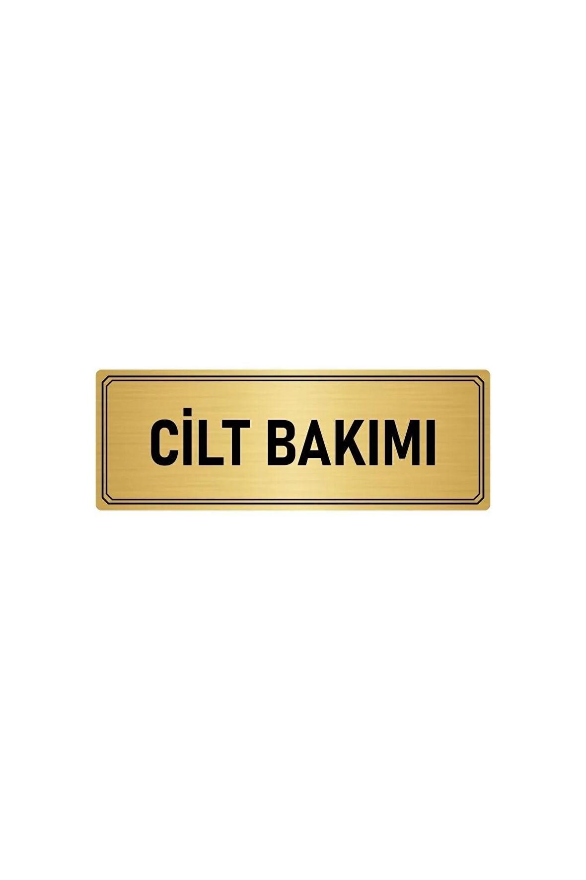 Metal Yönlendirme Levhası, Departman Kapı Isimliği Cilt Bakımı 7x20 Cm Altın Renk