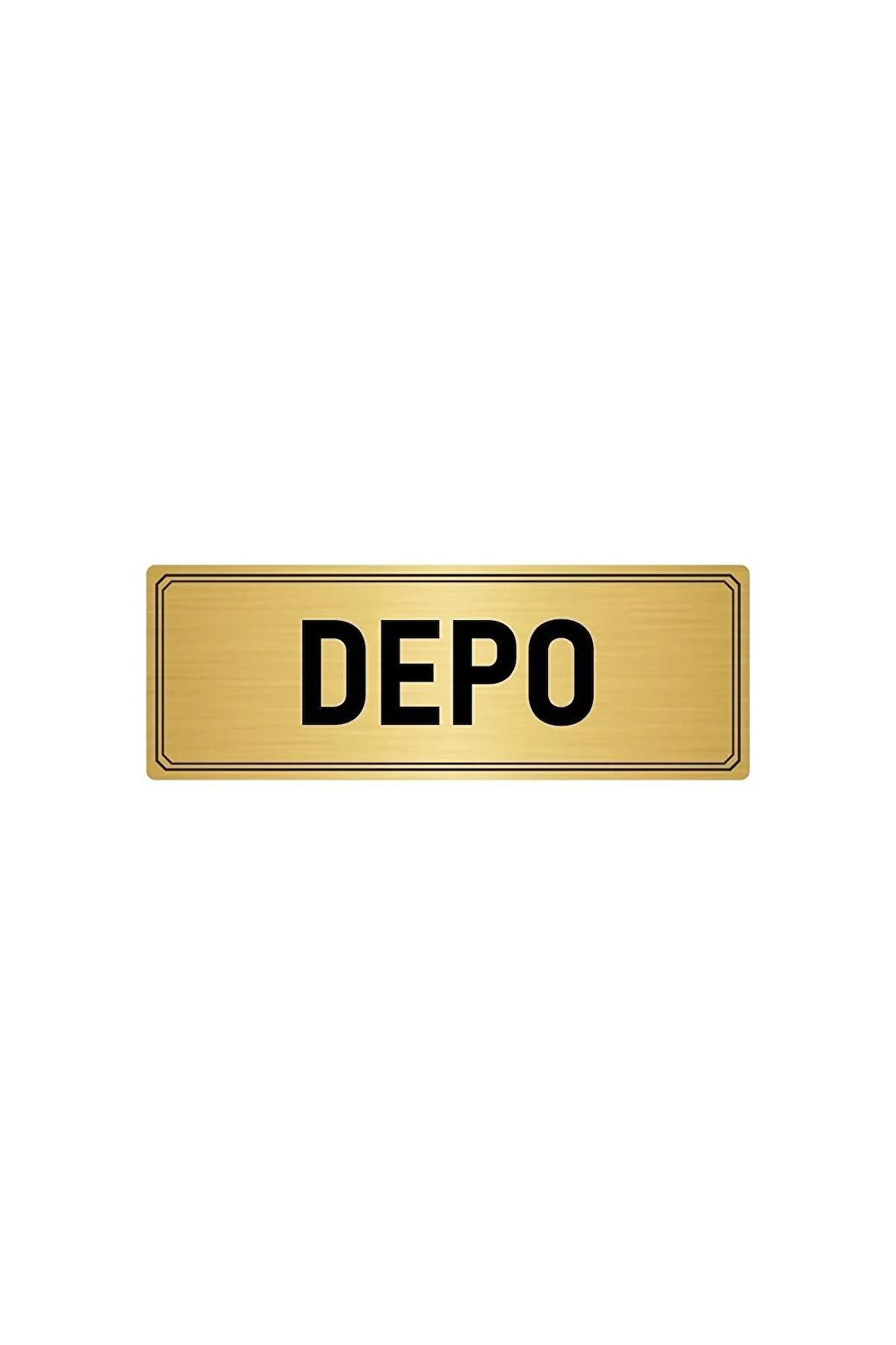 Metal Yönlendirme Levhası, Departman Kapı Isimliği Depo 7x20 Cm Altın Renk