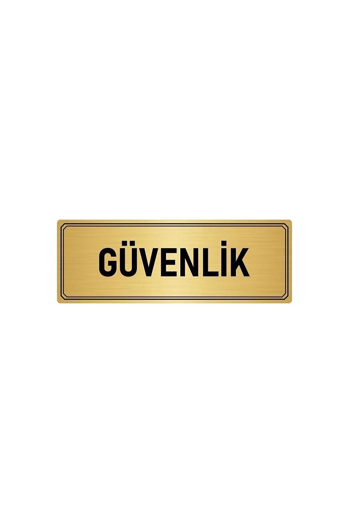 Metal Yönlendirme Levhası, Departman Kapı Isimliği Güvenlik 7x20 Cm Altın Renk