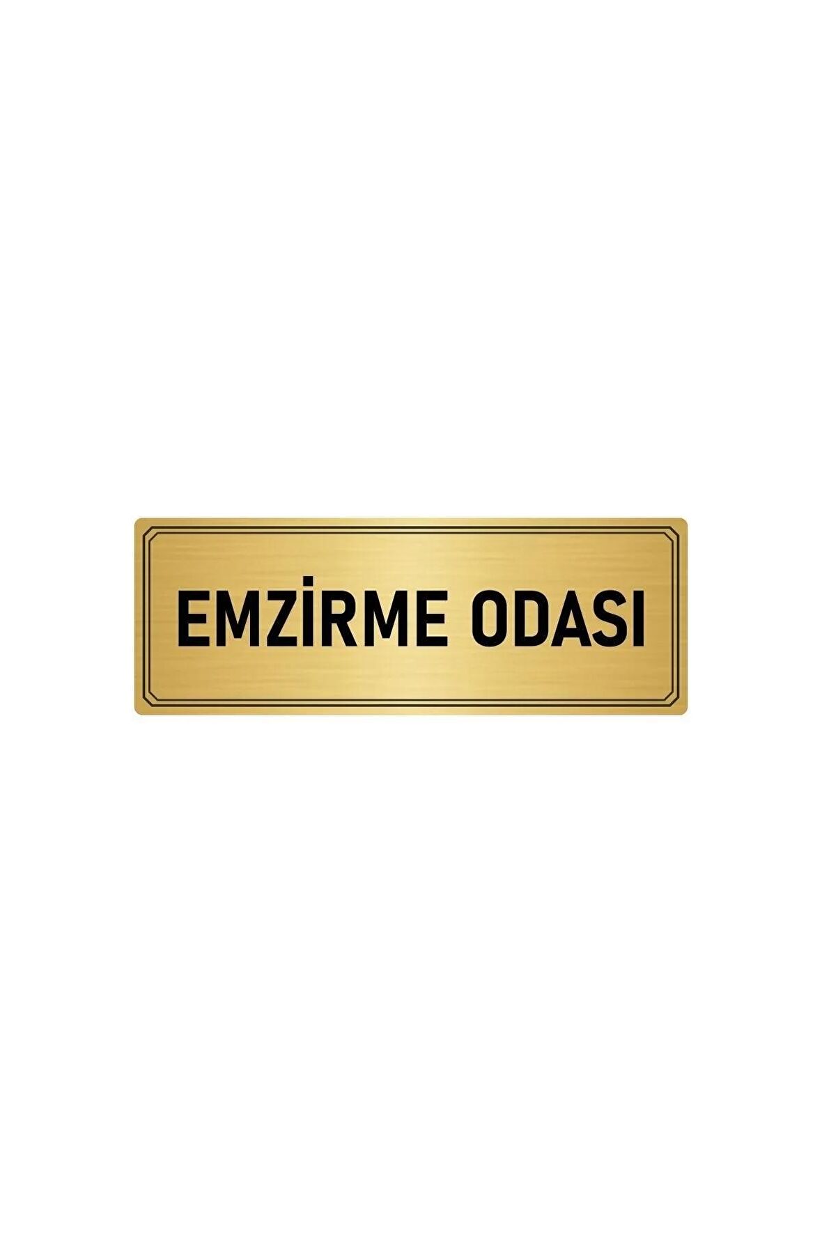 Metal Yönlendirme Levhası, Departman Kapı Isimliği Emzirme Odası 10x20 Cm Altın Renk