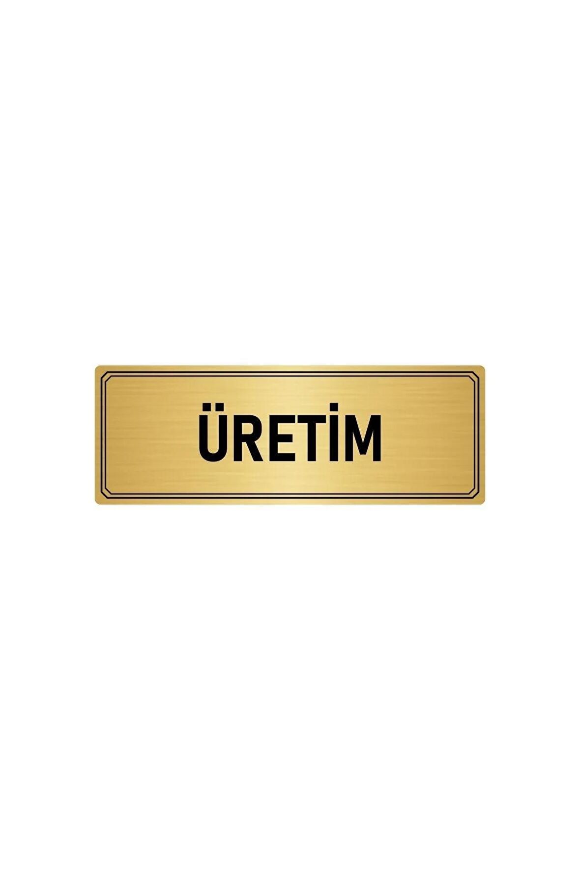 Metal Yönlendirme Levhası, Departman Kapı Isimliği Üretim 7x20 Cm Altın Renk