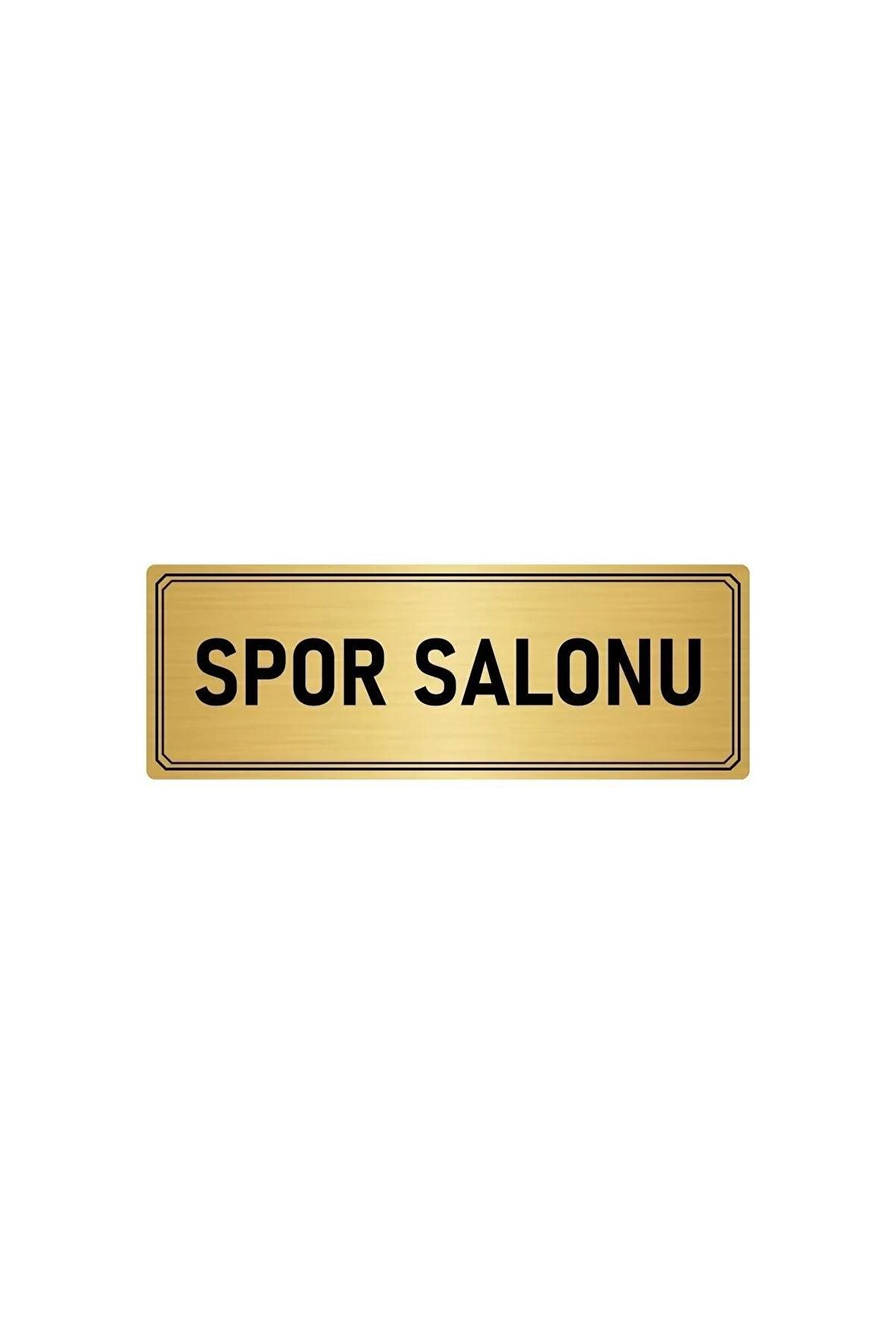 Metal Yönlendirme Levhası, Departman Kapı Isimliği Spor Salonu 5x20 Cm Altın Renk