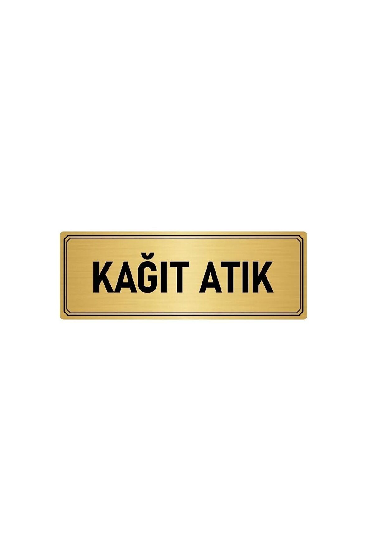 Metal Yönlendirme Levhası, Departman Kapı Isimliği Kağıt Atık 5x20 Cm Altın Renk