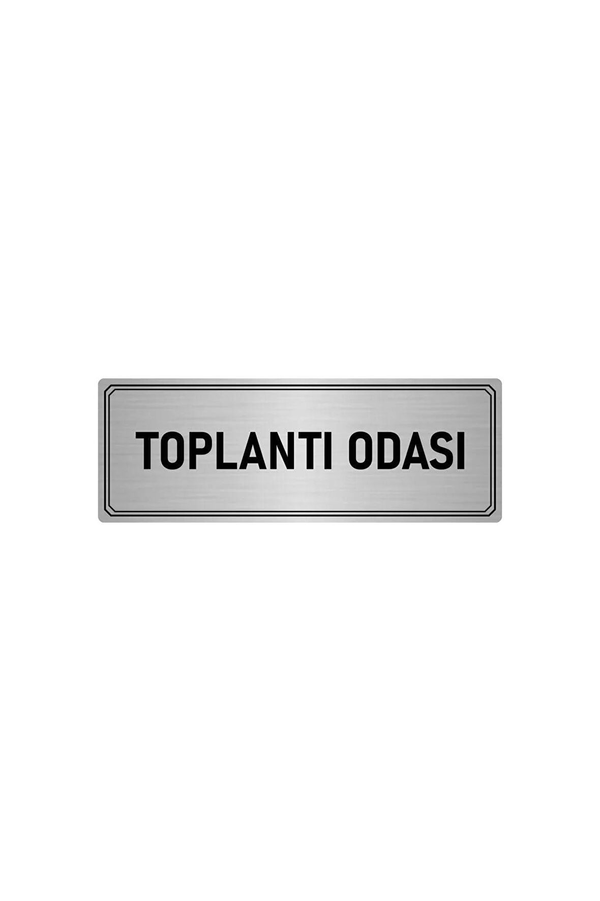 Metal Yönlendirme Levhası, Departman Kapı Isimliği Toplantı Odası 5x20 Cm Gümüş Renk