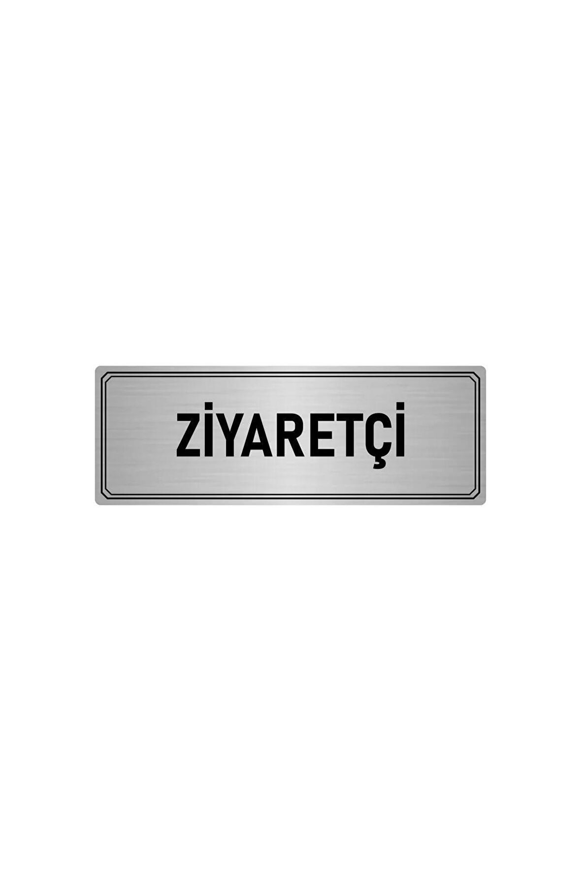 Metal Yönlendirme Levhası, Departman Kapı Isimliği Ziyaretçi 5x20 Cm Gümüş Renk