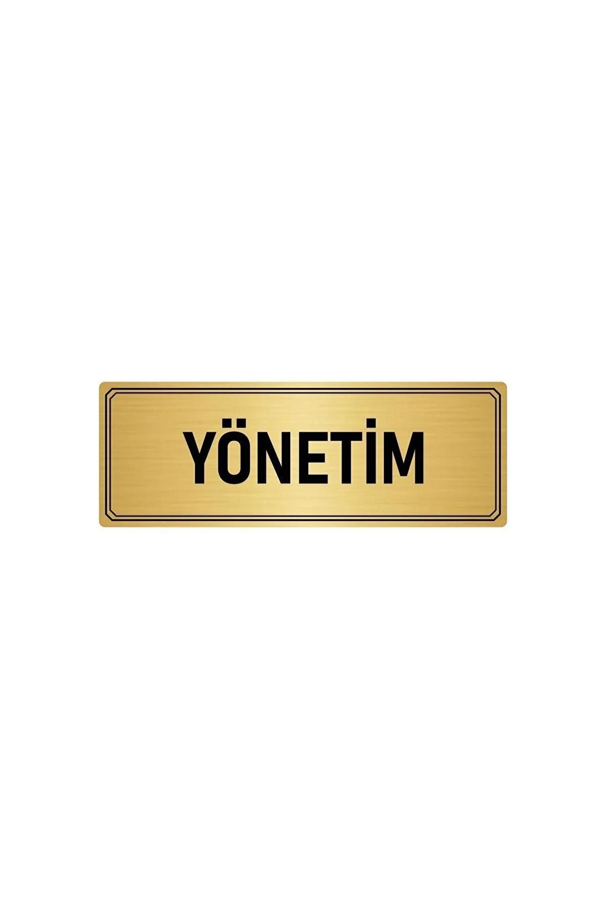Metal Yönlendirme Levhası, Departman Kapı Isimliği Yönetim 5x20 Cm Altın Renk
