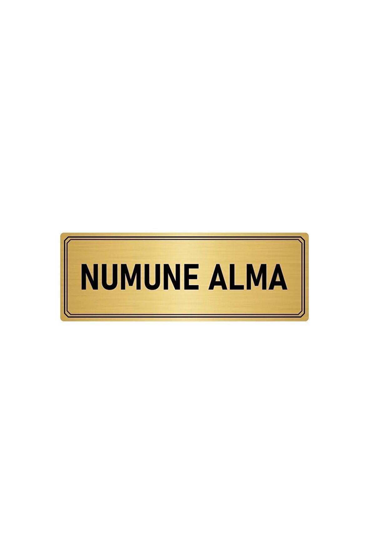 Metal Yönlendirme Levhası, Departman Kapı Isimliği Numune Alma 5x20 Cm Altın Renk
