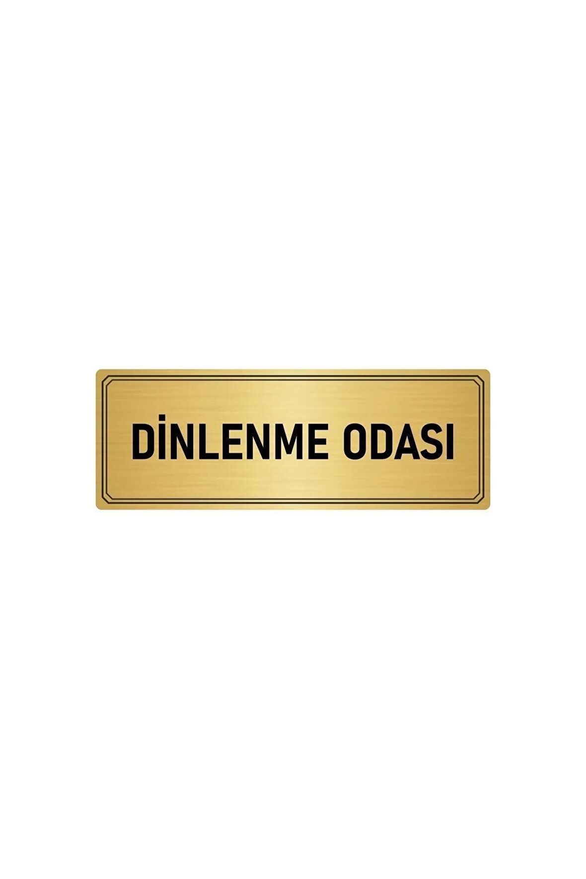 Metal Yönlendirme Levhası, Departman Kapı Isimliği Dinlenme Odası 5x20 Cm Altın Renk