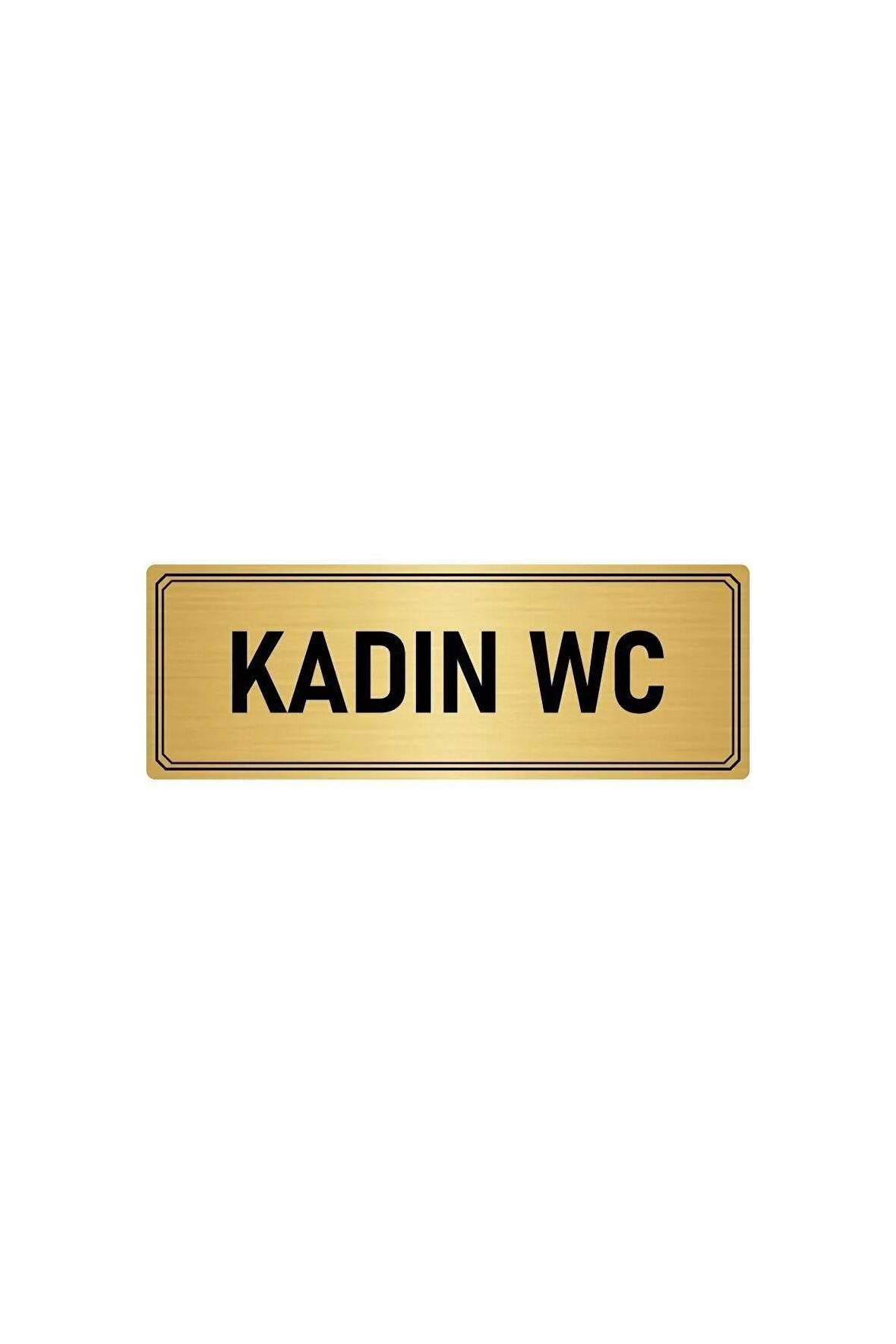 Metal Yönlendirme Levhası, Departman Kapı Isimliği Kadın Wc 5x20 Cm Gümüş Renk