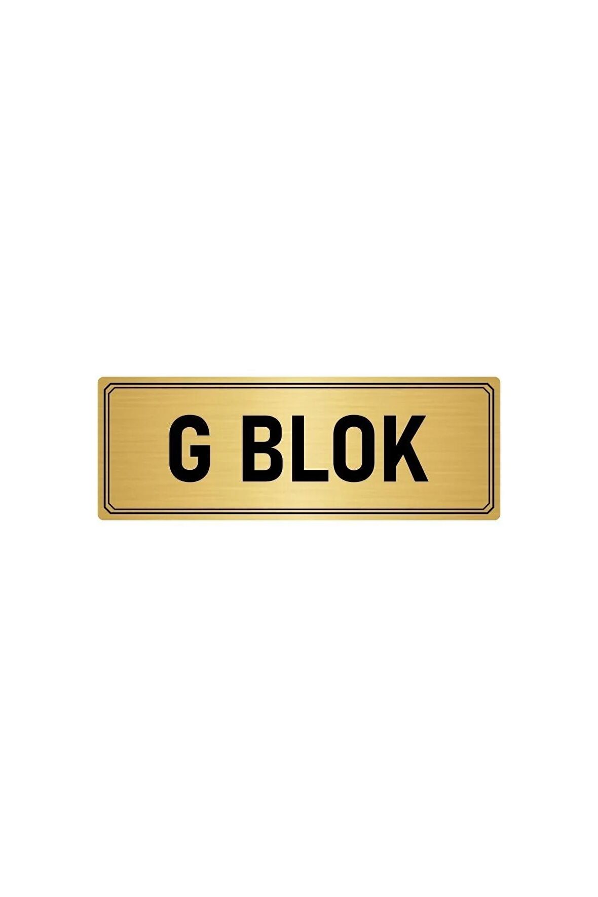 Metal Yönlendirme Levhası, Departman Kapı Isimliği G Blok 5x20 Cm Gümüş Renk
