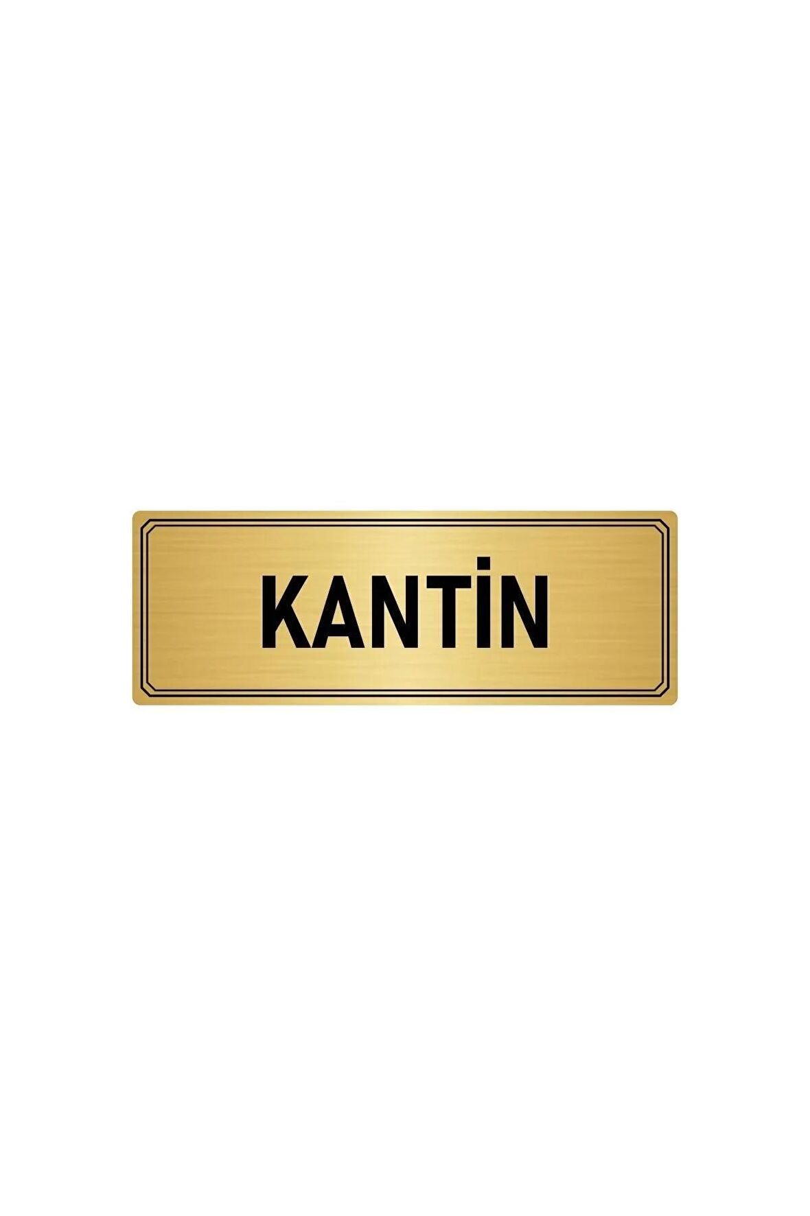 Metal Yönlendirme Levhası, Departman Kapı Isimliği Kantin 5x20 Cm Altın Renk