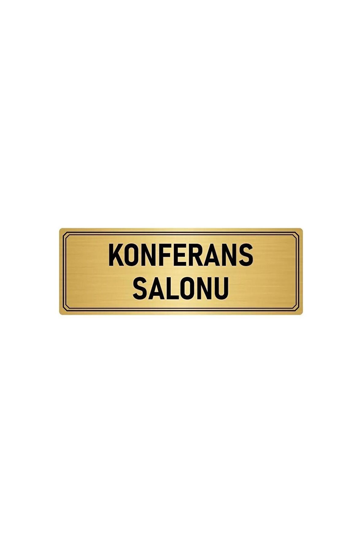 Metal Yönlendirme Levhası, Departman Kapı Isimliği Konferans Salonu 5x20 Cm Altın Renk