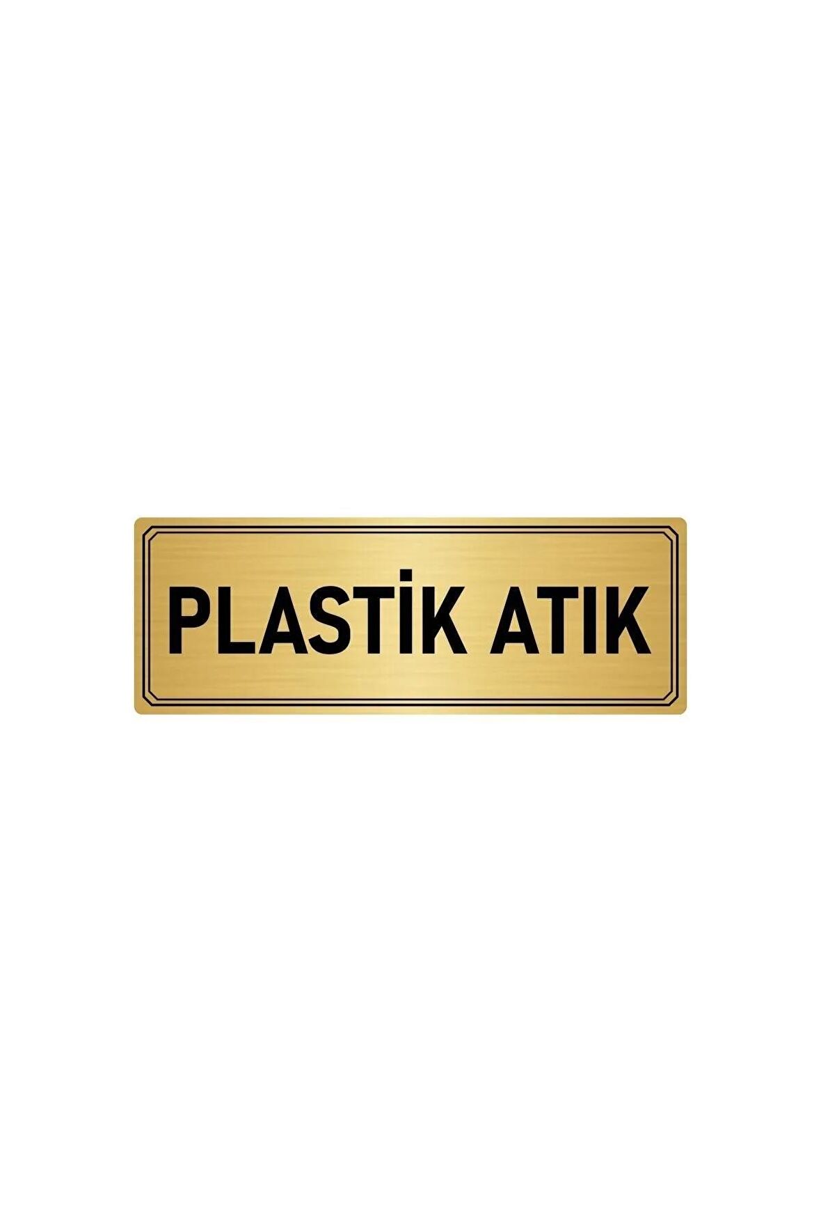 Metal Yönlendirme Levhası, Departman Kapı Isimliği Plastik Atık 5x20 Cm Altın Renk