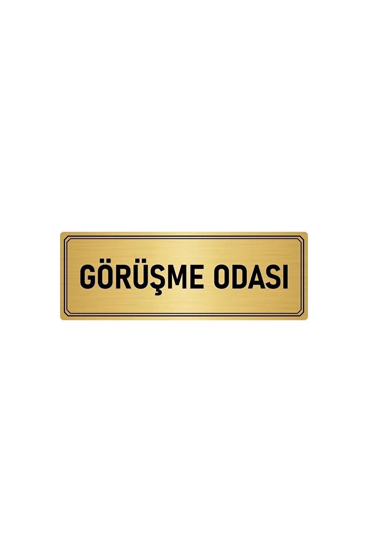 Metal Yönlendirme Levhası, Departman Kapı Isimliği Görüşme Odası 5x20 Cm Altın Renk
