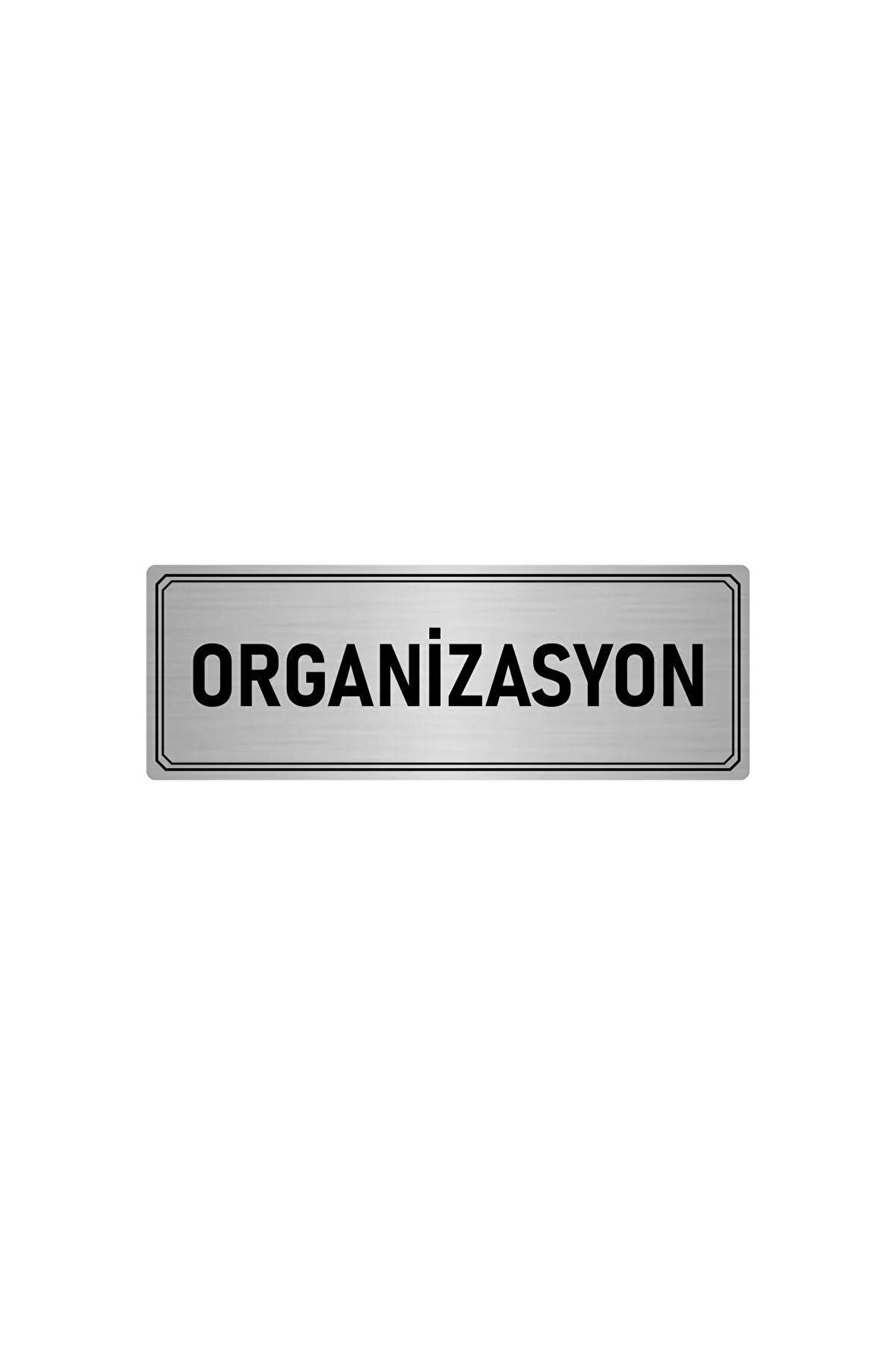 Metal Yönlendirme Levhası, Departman Kapı Isimliği Organizasyon 5x20 Cm Gümüş Renk