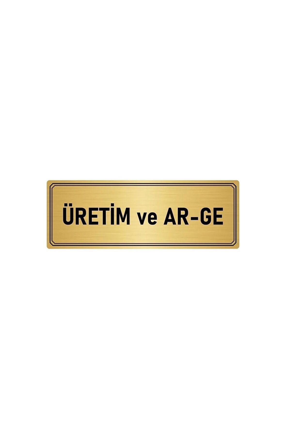 Metal Yönlendirme Levhası, Departman Kapı Isimliği Üretim Ve Ar-ge 5x20 Cm Altın Renk