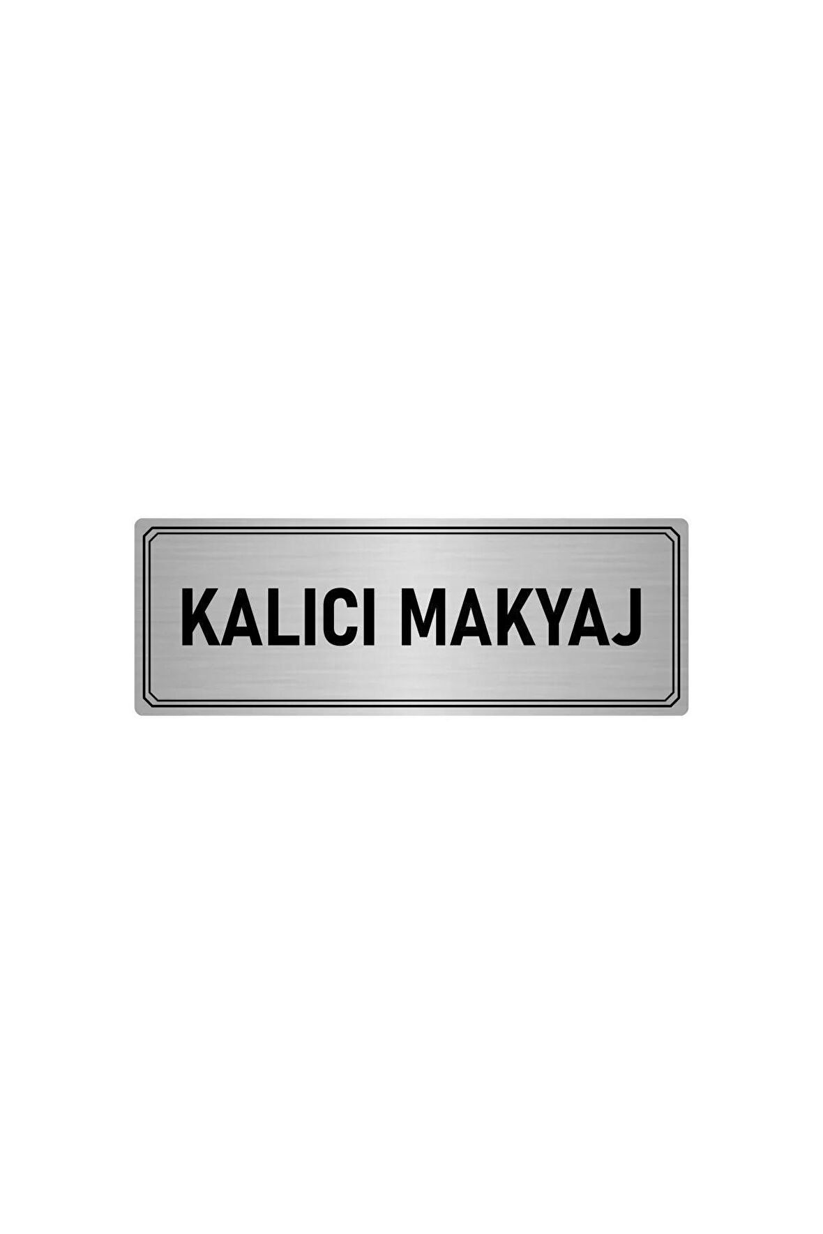 Metal Yönlendirme Levhası, Departman Kapı Isimliği Kalıcı Makyaj 5x20 Cm Gümüş Renk