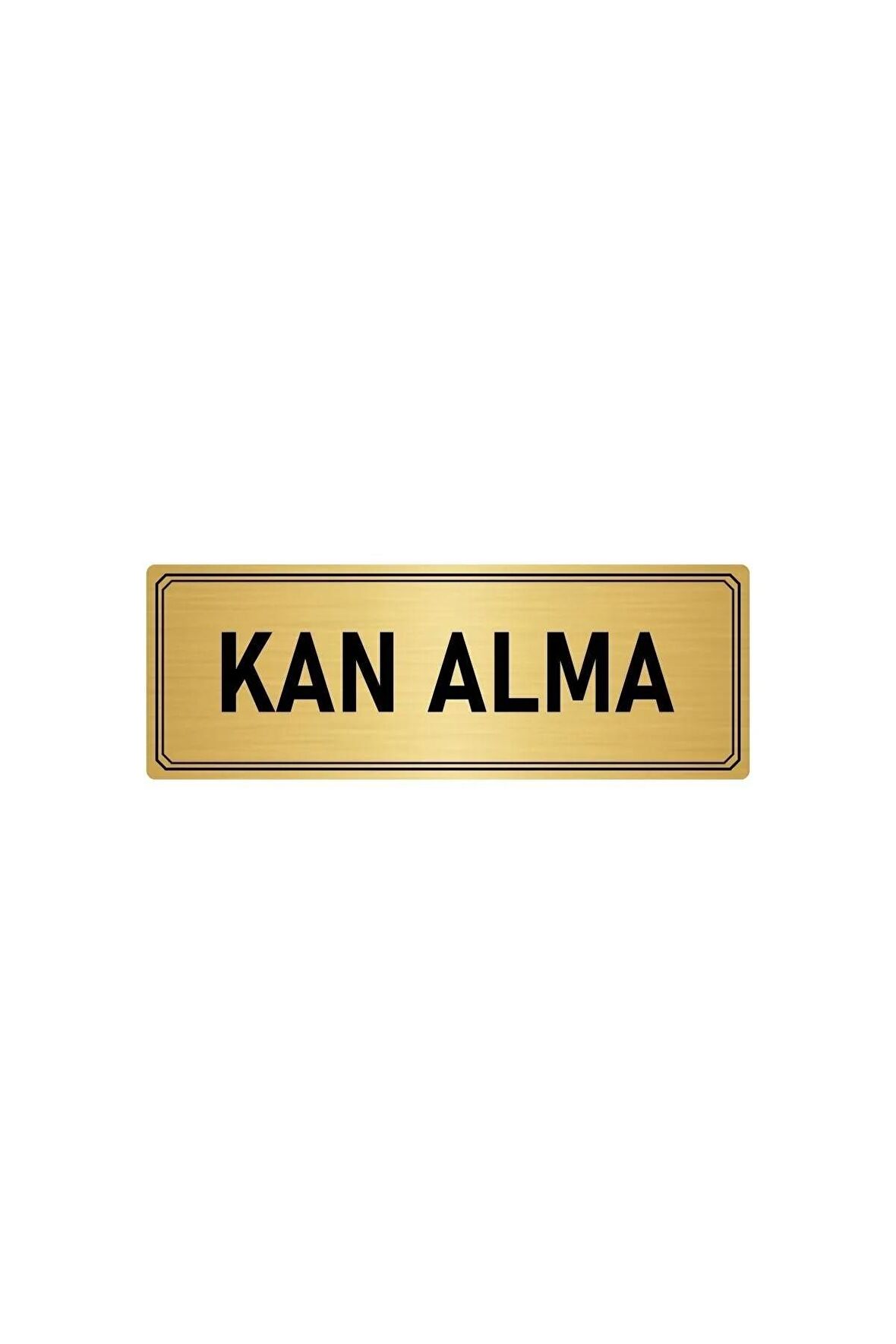 Metal Yönlendirme Levhası, Departman Kapı Isimliği Kan Alma 5x20 Cm Altın Renk