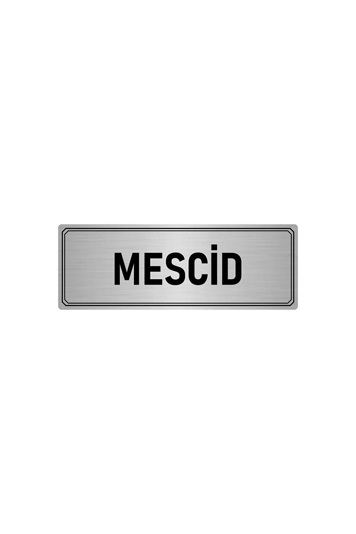 Metal Yönlendirme Levhası, Departman Kapı Isimliği Mescid 5x20 Cm Gümüş Renk