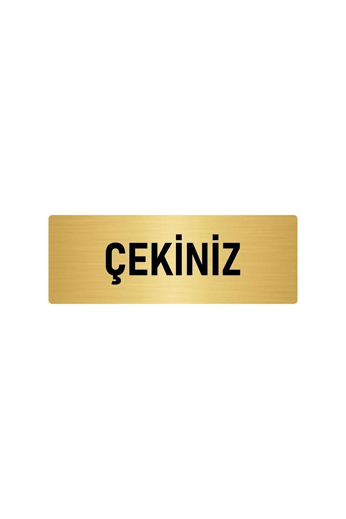 Metal Yönlendirme Levhası, Departman Kapı Isimliği Çekiniz 10x20 Cm Altın Renk