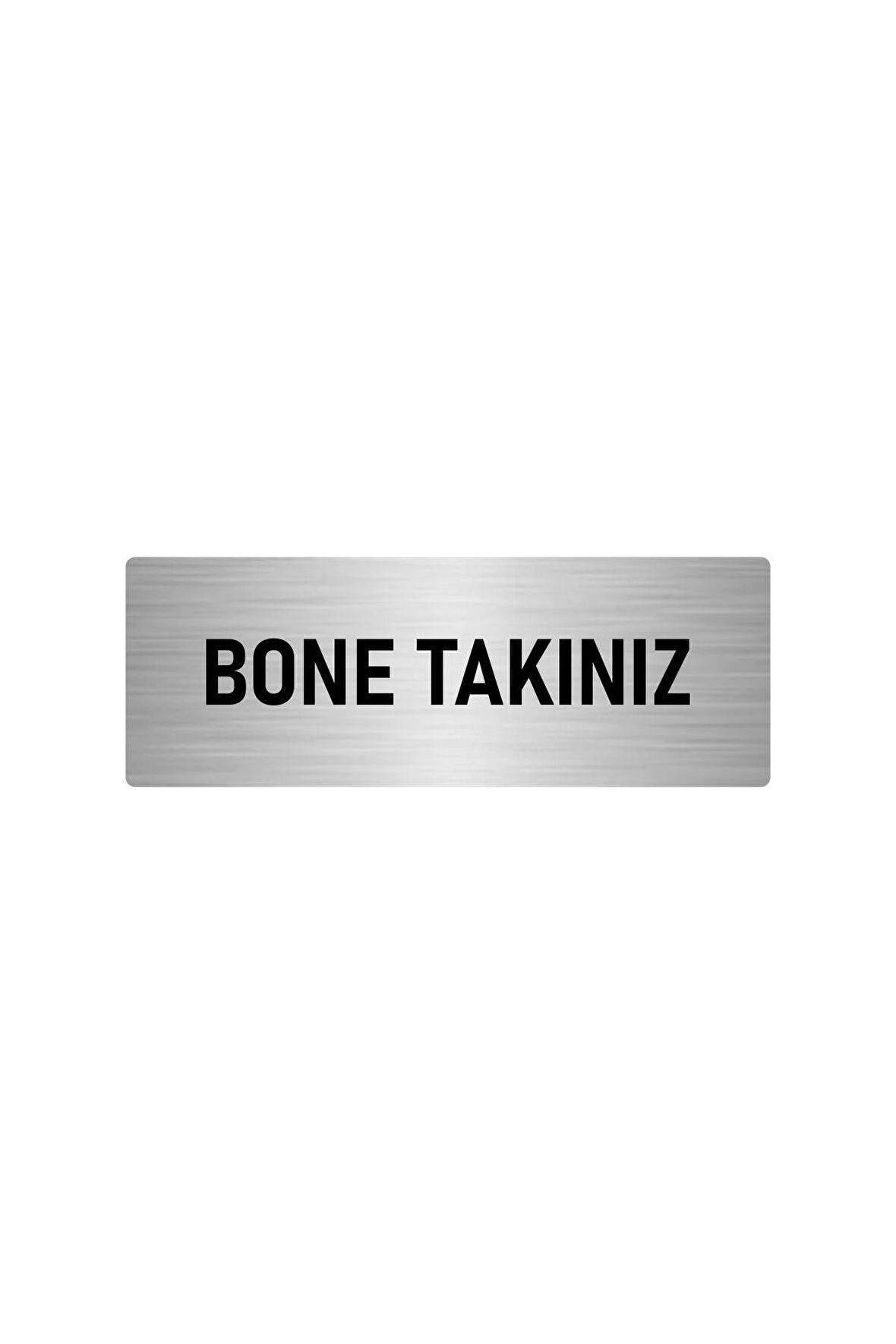 Metal Yönlendirme Levhası, Departman Kapı Isimliği Bone Takınız 5x20 Cm Gümüş Renk