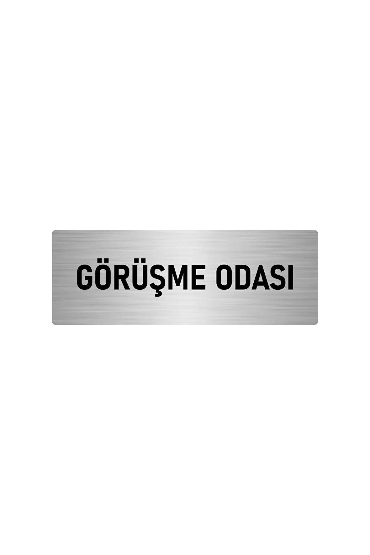 Metal Yönlendirme Levhası, Departman Kapı Isimliği Görüşme Odası 5x20 Cm Gümüş Renk