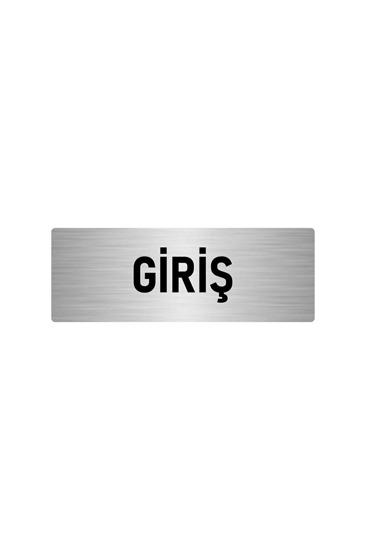 Metal Yönlendirme Levhası, Departman Kapı Isimliği Giriş 10x20 Cm Gümüş Renk