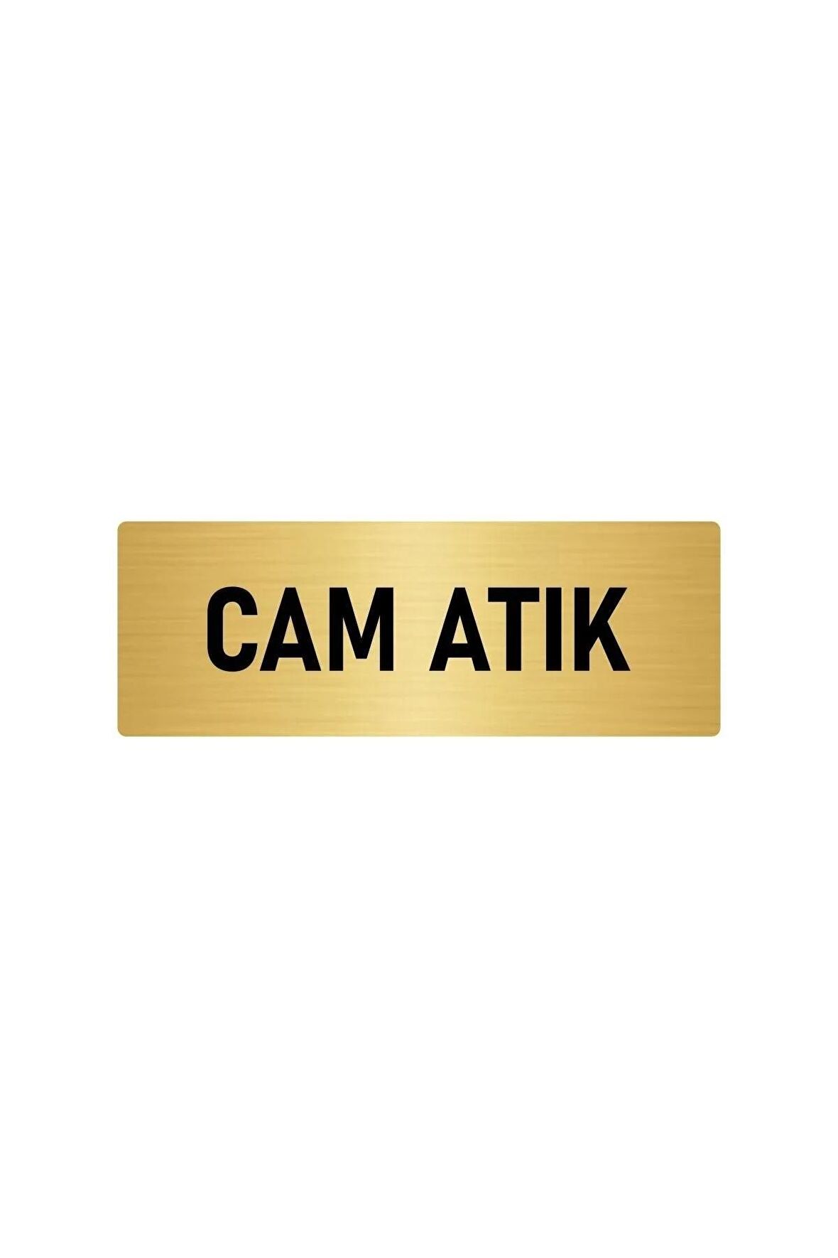 Metal Yönlendirme Levhası, Departman Kapı Isimliği Cam Atık 10x20 Cm Altın Renk
