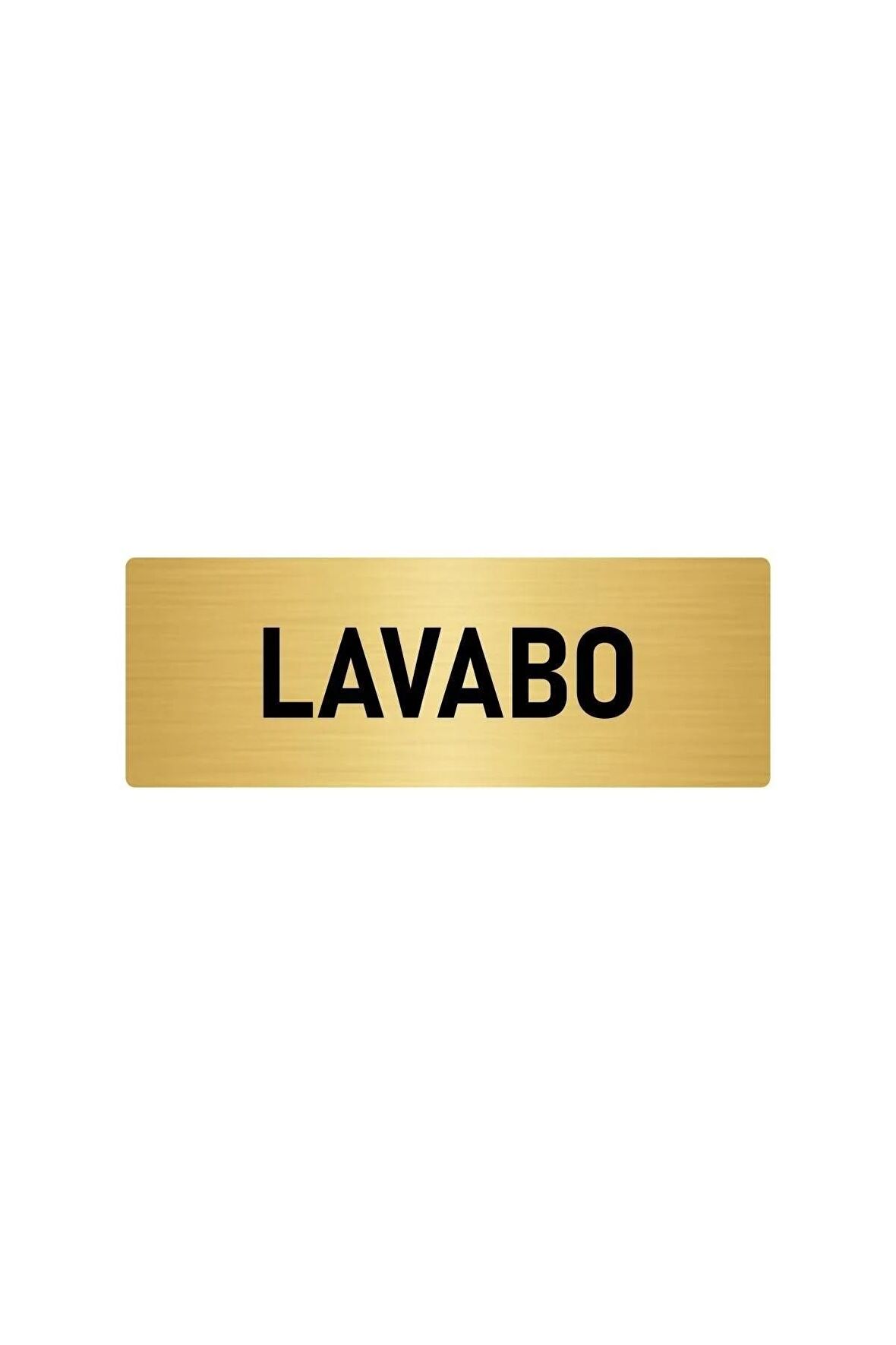 Metal Yönlendirme Levhası, Departman Kapı Isimliği Lavabo 5x20 Cm Altın Renk