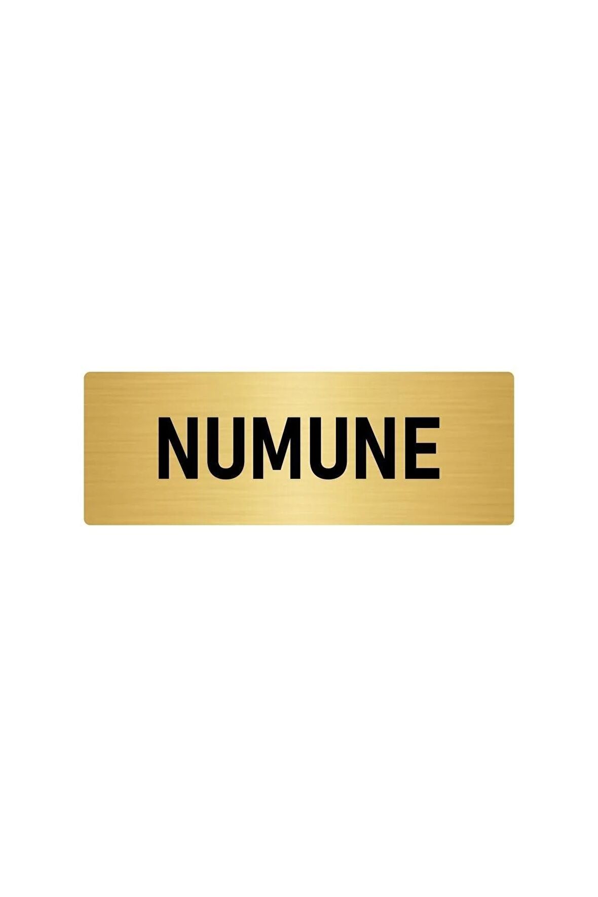 Metal Yönlendirme Levhası, Departman Kapı Isimliği Numune 5x20 Cm Altın Renk