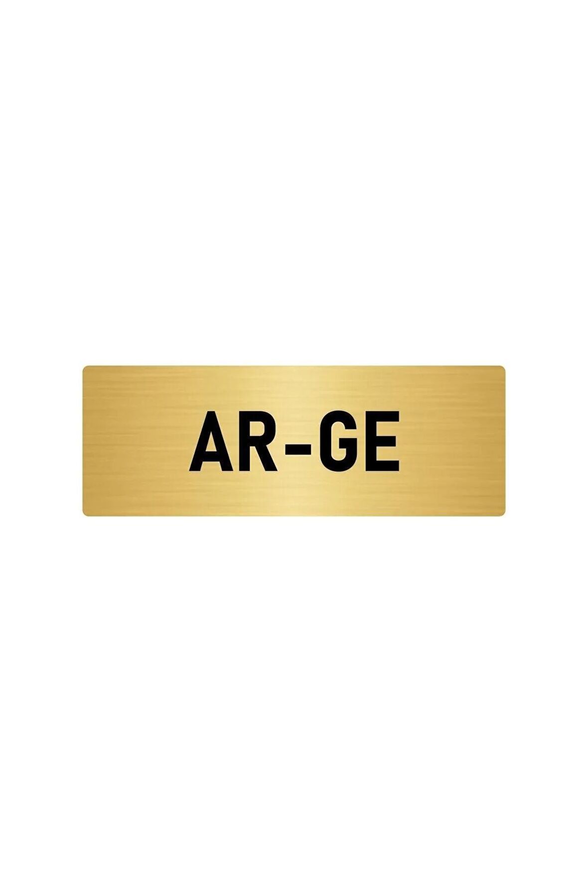 Metal Yönlendirme Levhası, Departman Kapı Isimliği Ar-ge 7x20 Cm Altın Renk