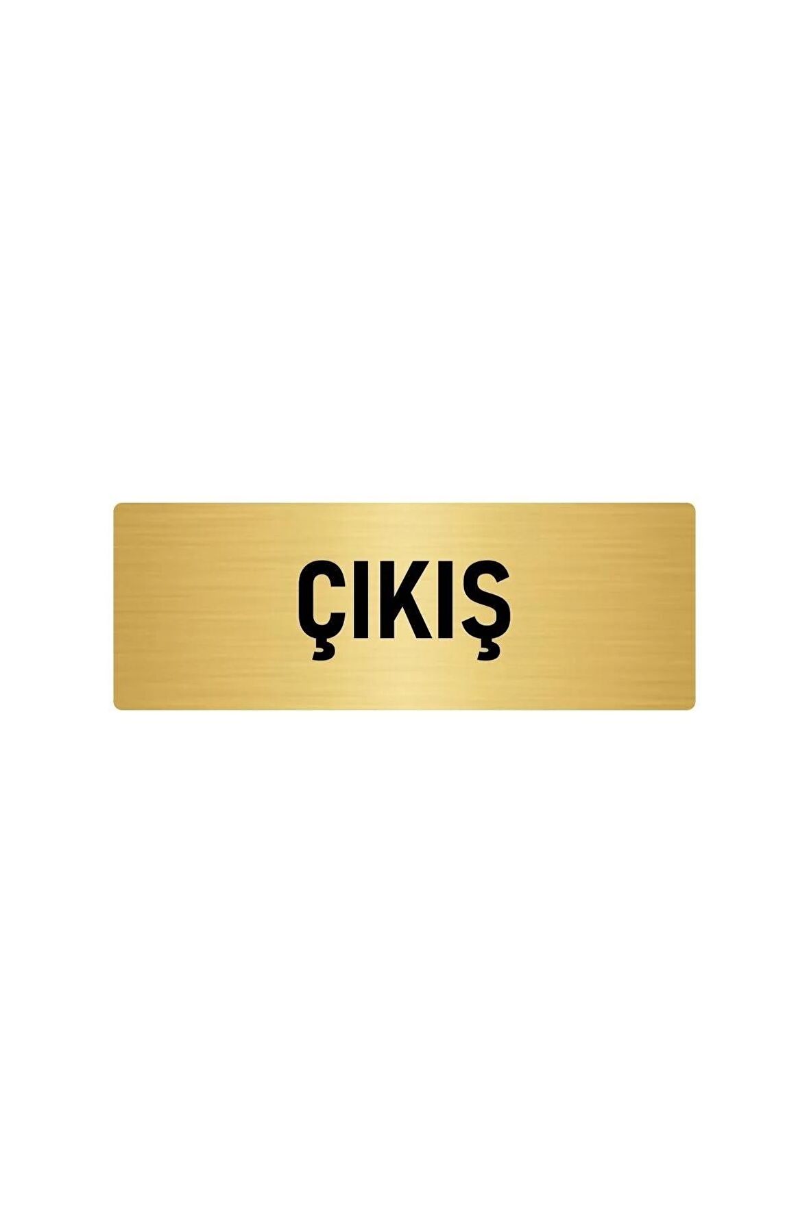 Metal Yönlendirme Levhası, Departman Kapı Isimliği Çıkış 7x20 Cm Altın Renk