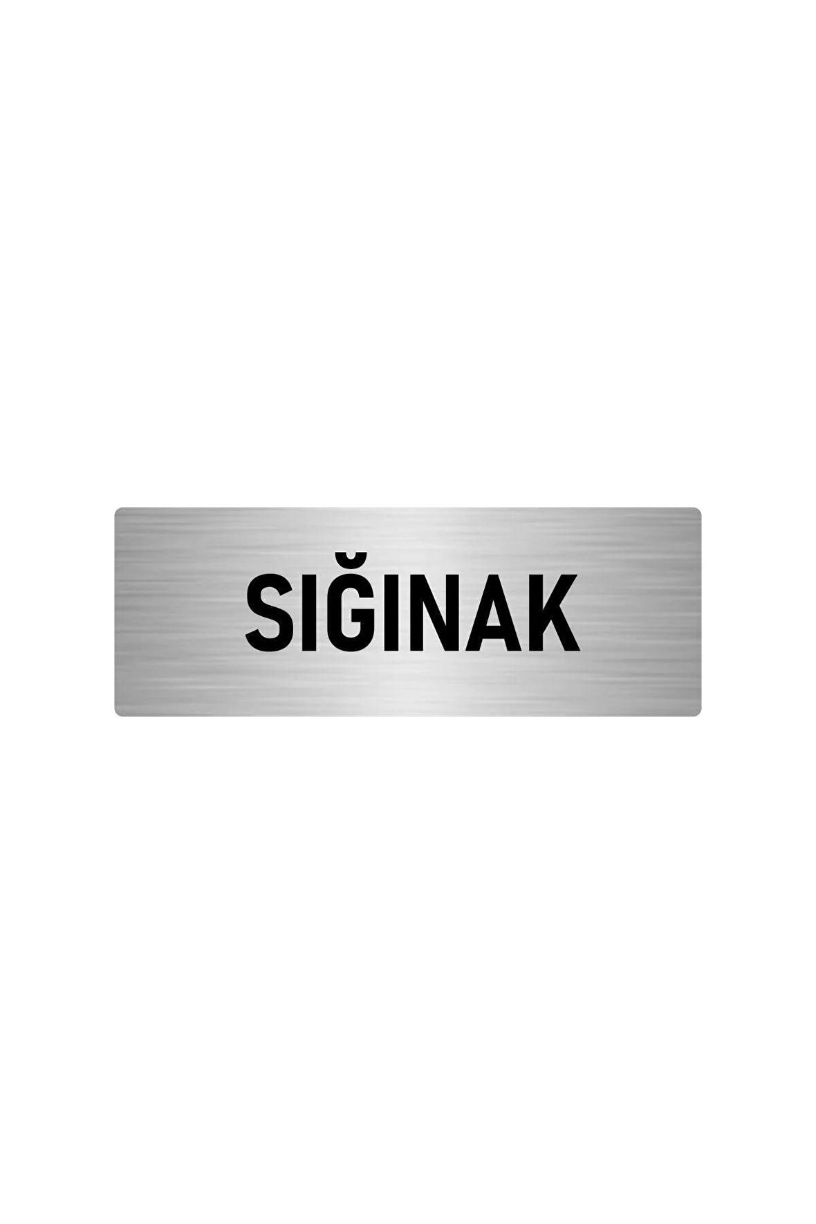 Metal Yönlendirme Levhası, Departman Kapı Isimliği Sığınak 5x20 Cm Gümüş Renk