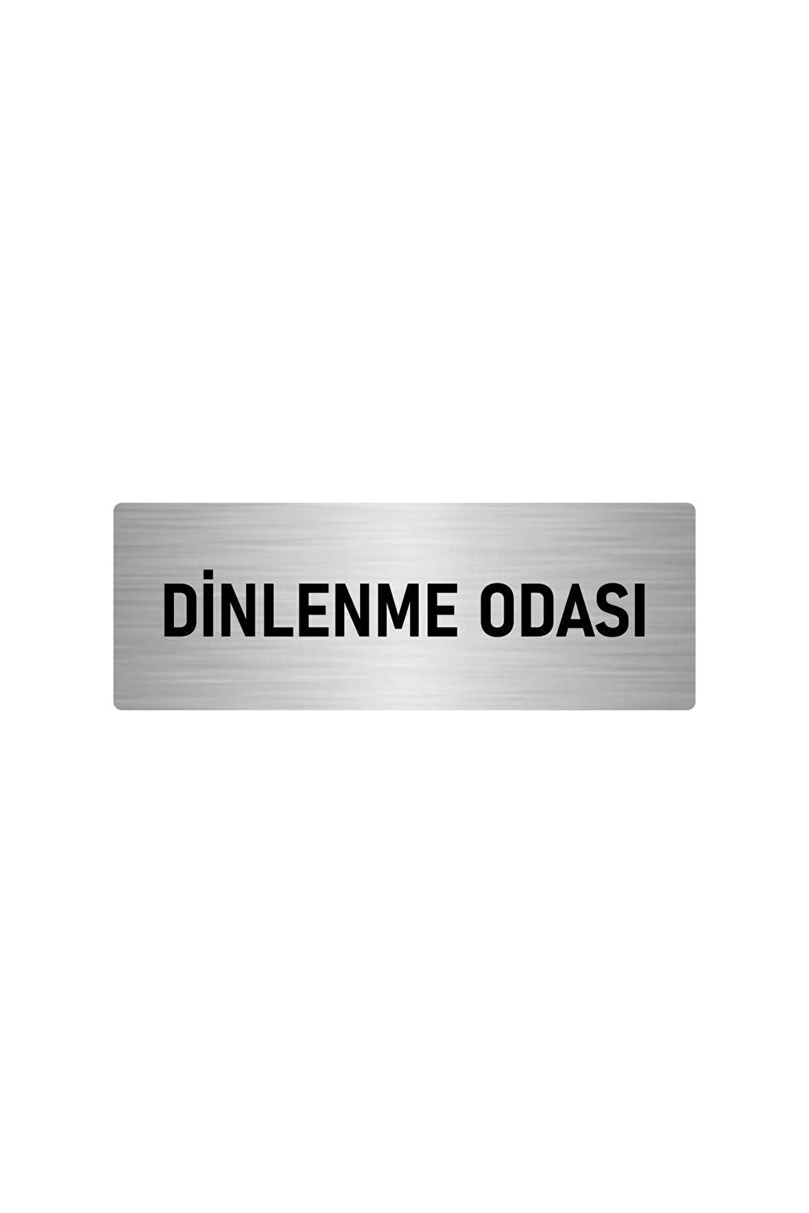 Metal Yönlendirme Levhası, Departman Kapı Isimliği Dinlenme Odası 5x20 Cm Gümüş Renk
