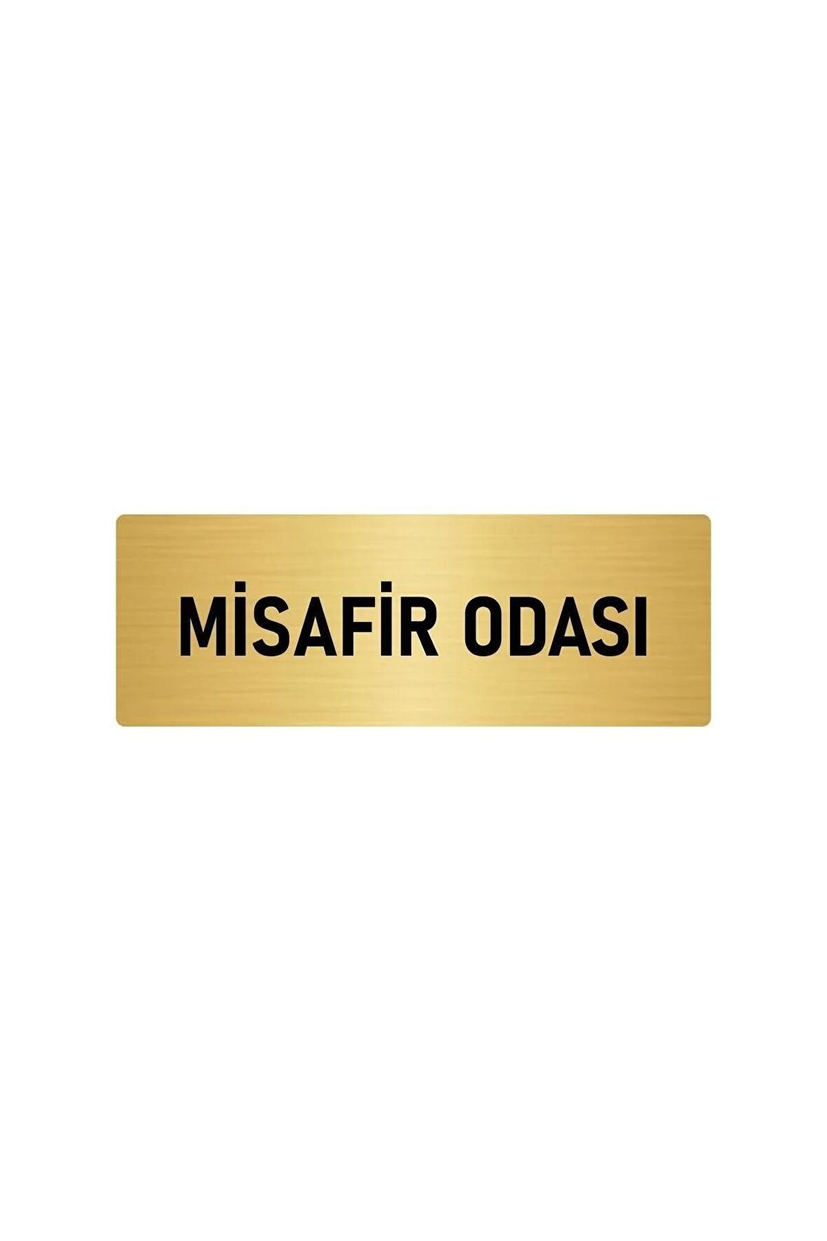 Metal Yönlendirme Levhası, Departman Kapı Isimliği Misafir Odası 7x20 Cm Altın Renk
