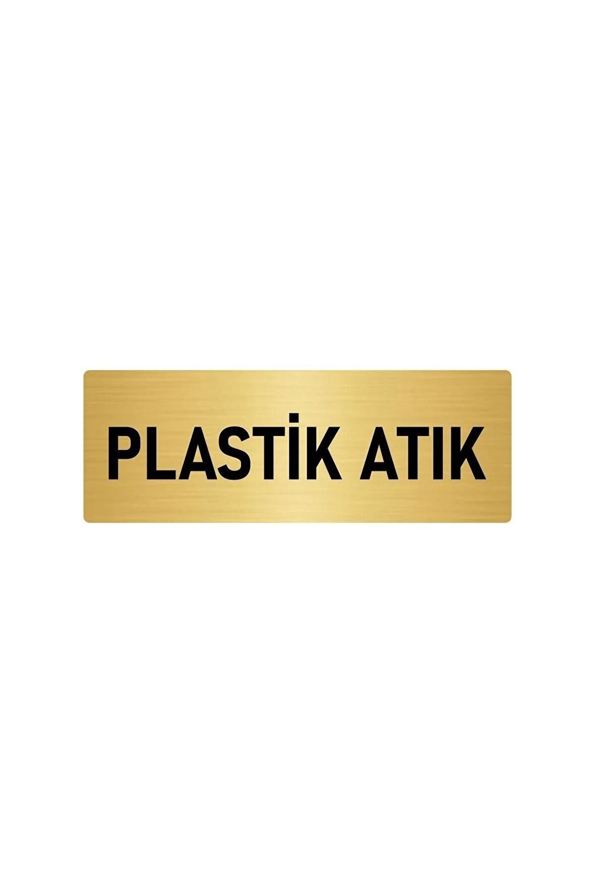 Metal Yönlendirme Levhası, Departman Kapı Isimliği Plastik Atık 5x20 Cm Altın Renk