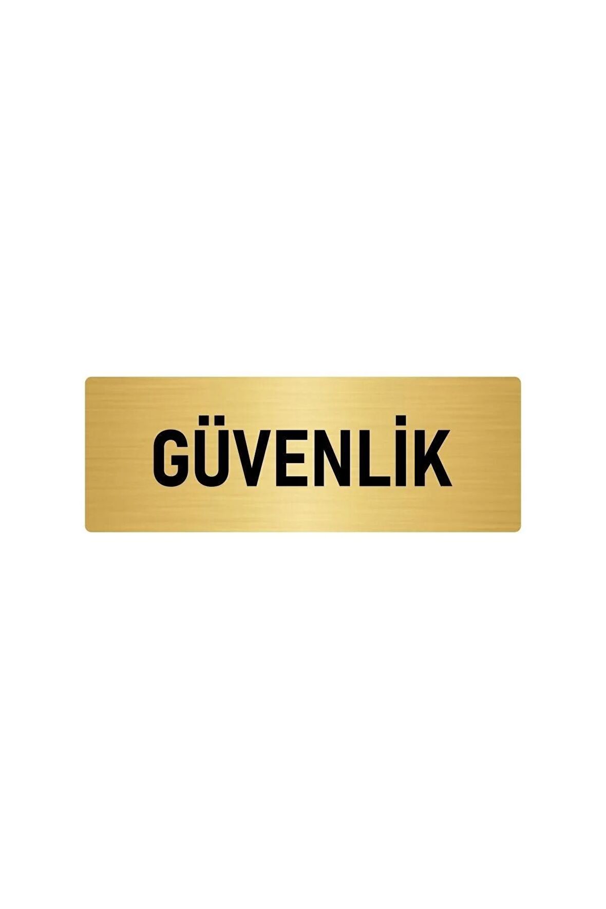 Metal Yönlendirme Levhası, Departman Kapı Isimliği Güvenlik 5x20 Cm Altın Renk