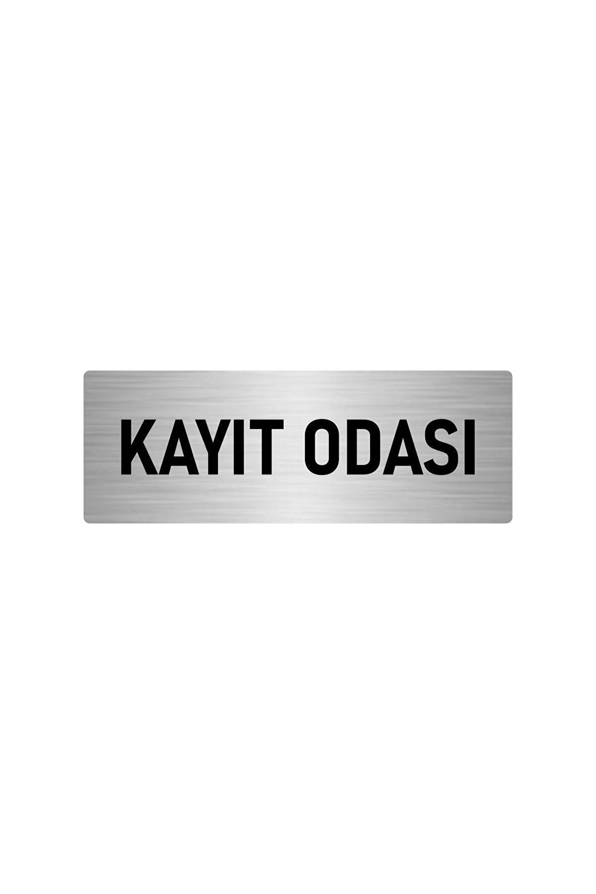 Metal Yönlendirme Levhası, Departman Kapı Isimliği Kayıt Odası 5x20 Cm Gümüş Renk