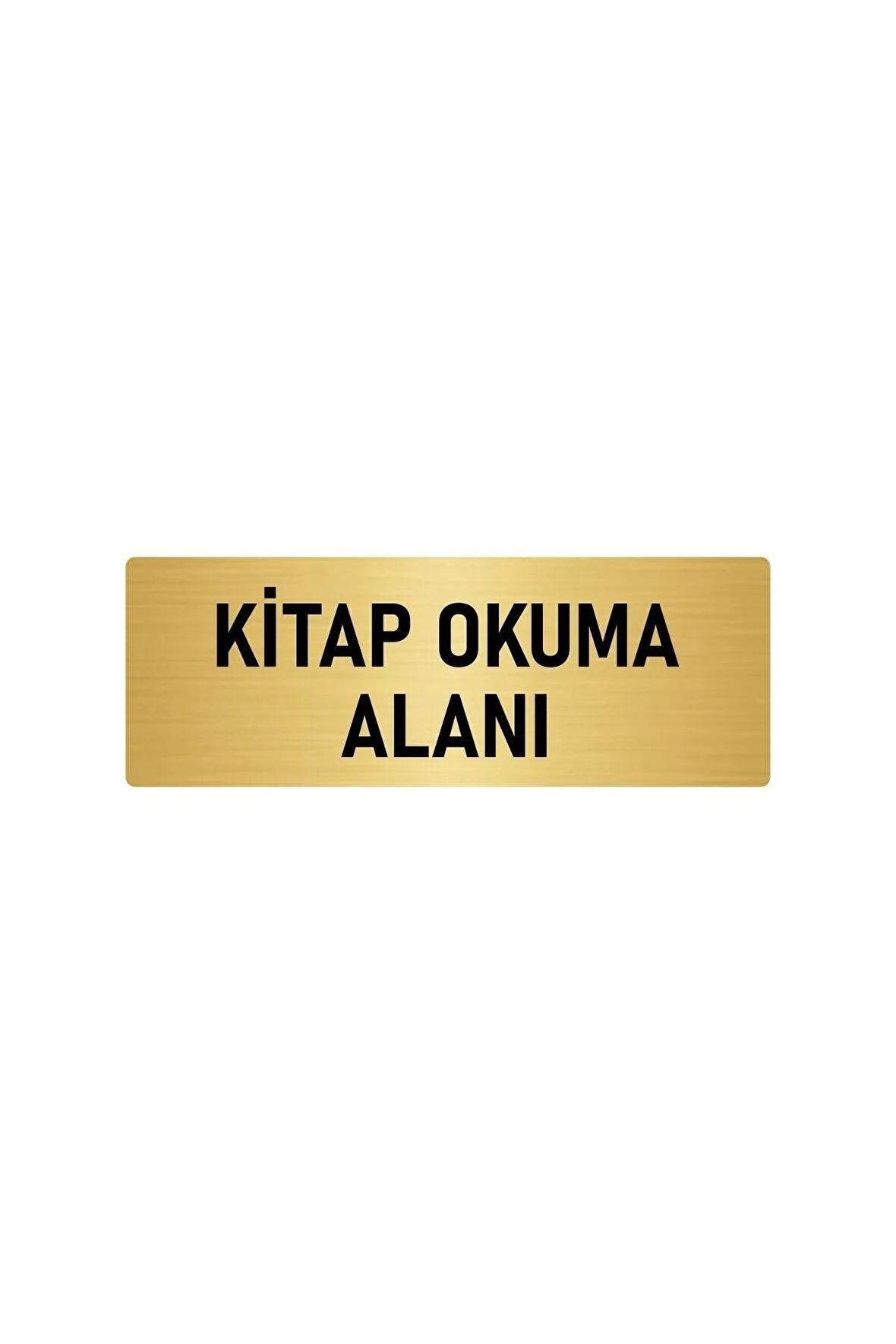 Metal Yönlendirme Levhası, Departman Kapı Isimliği Kitap Okuma Alanı 7x20 Cm Altın Renk