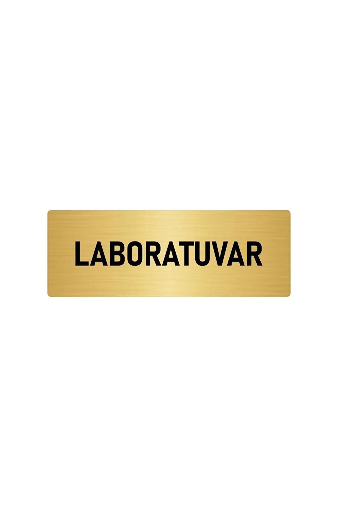 Metal Yönlendirme Levhası, Departman Kapı Isimliği Laboratuvar 7x20 Cm Altın Renk