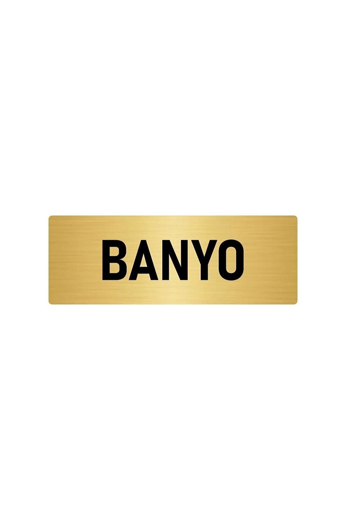 Metal Yönlendirme Levhası, Departman Kapı Isimliği Banyo 10x20 Cm Altın Renk