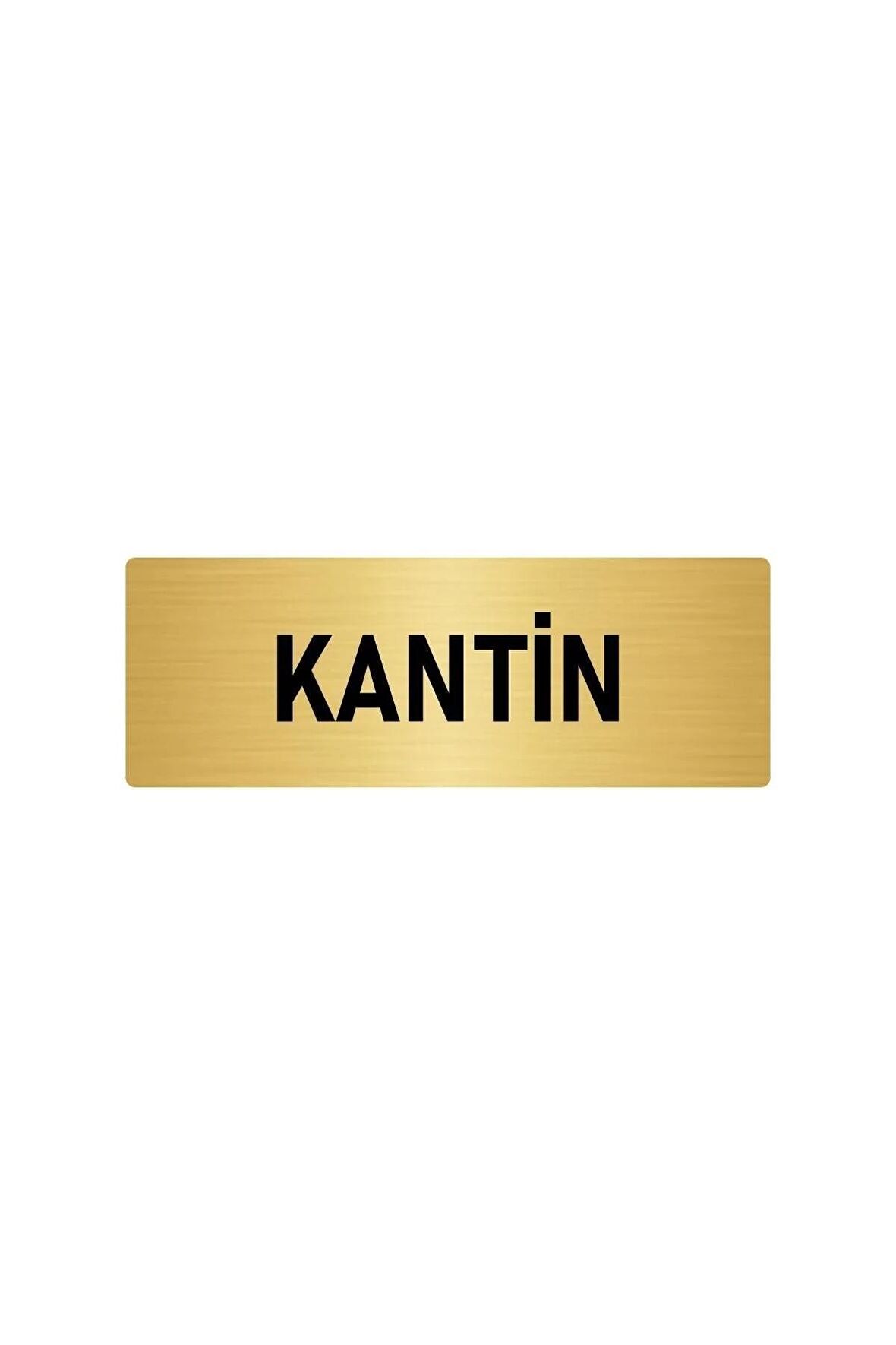 Metal Yönlendirme Levhası, Departman Kapı Isimliği Kantin 5x20 Cm Altın Renk