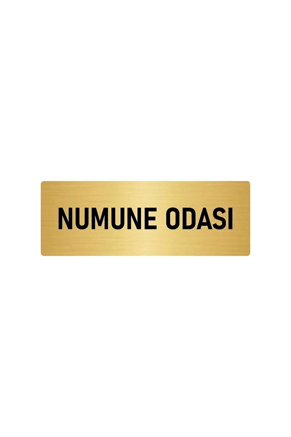 Metal Yönlendirme Levhası, Departman Kapı Isimliği Numune Odası 7x20 Cm Altın Renk
