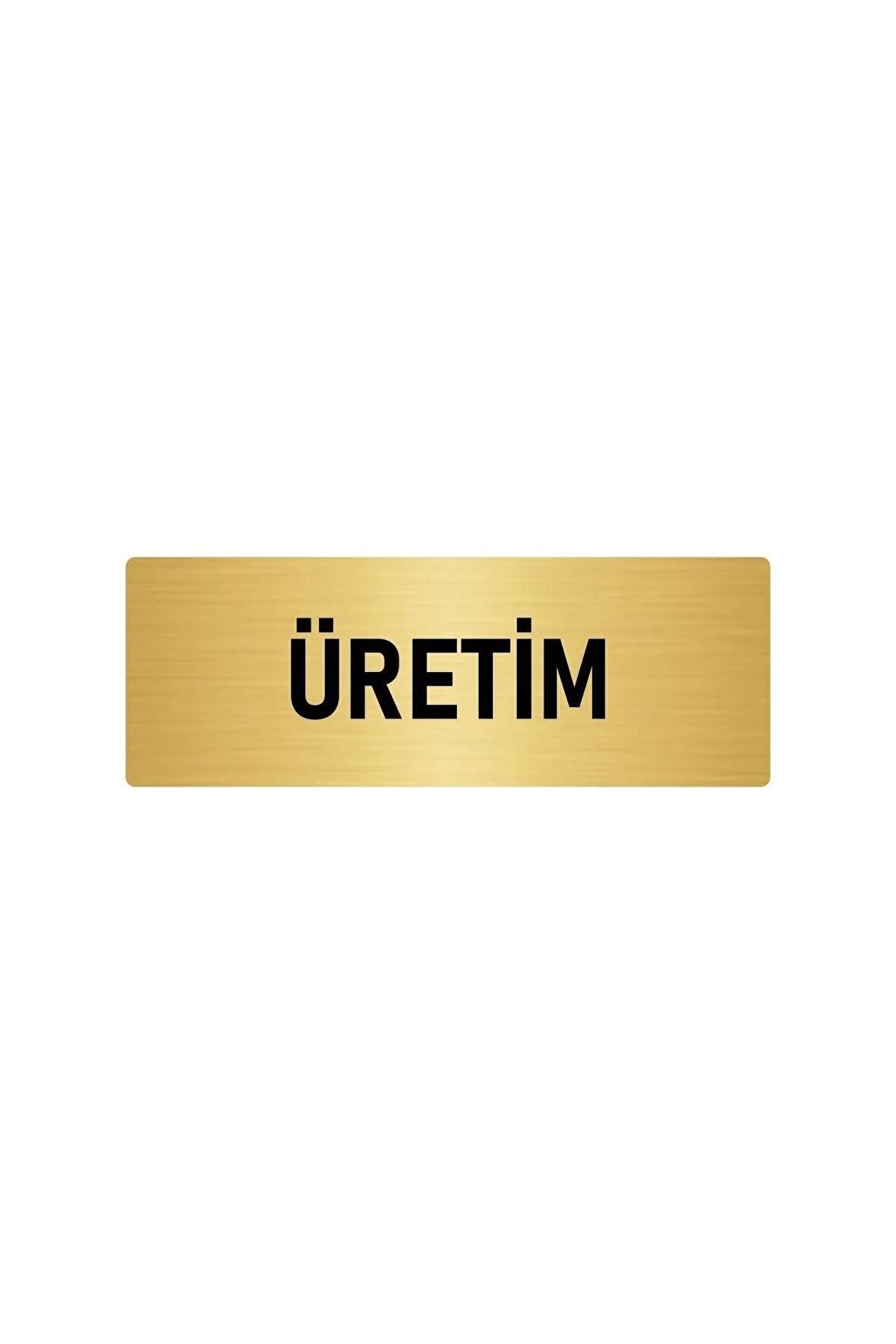 Metal Yönlendirme Levhası, Departman Kapı Isimliği Üretim 5x20 Cm Altın Renk