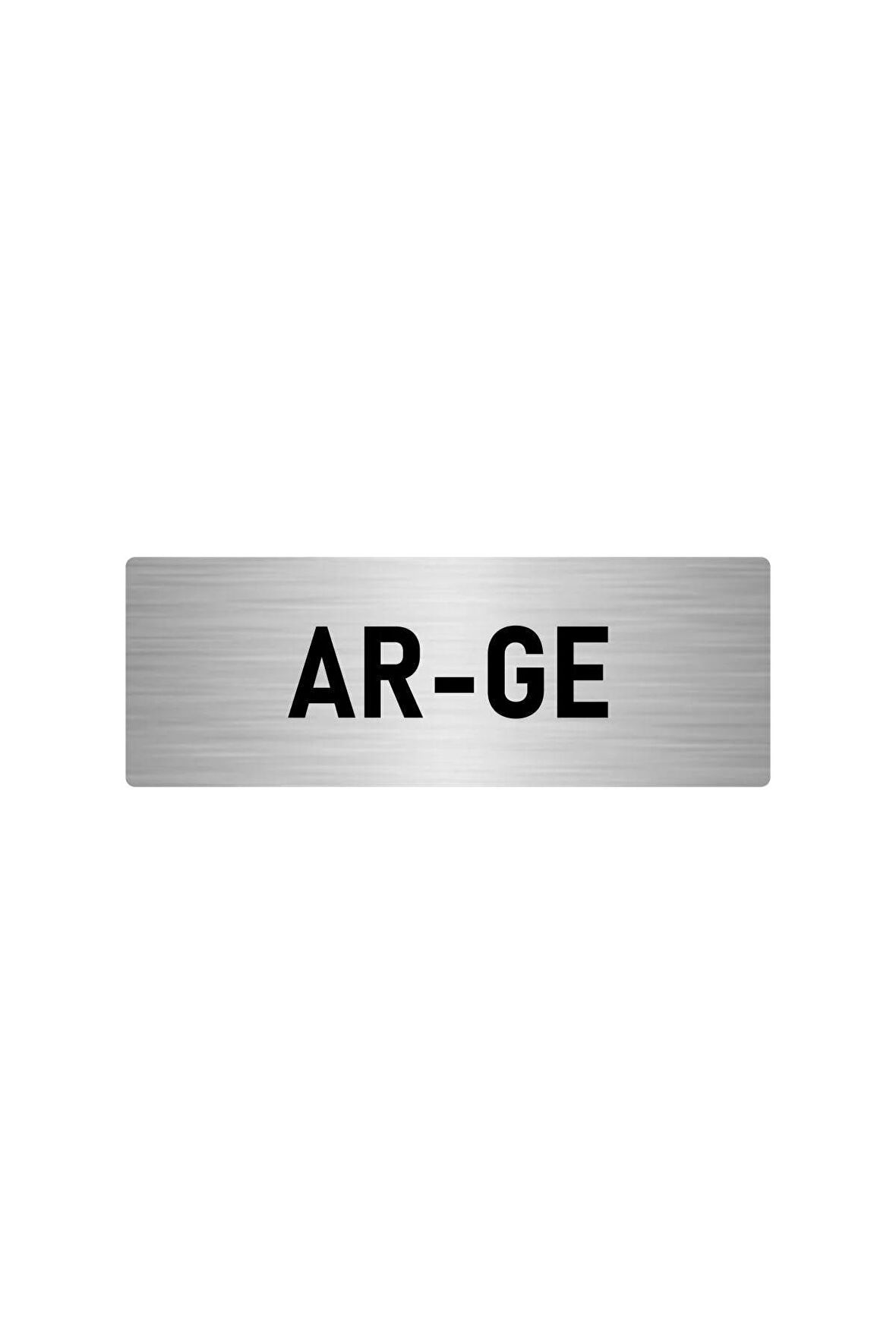 Metal Yönlendirme Levhası, Departman Kapı Isimliği Ar-ge 5x20 Cm Gümüş Renk