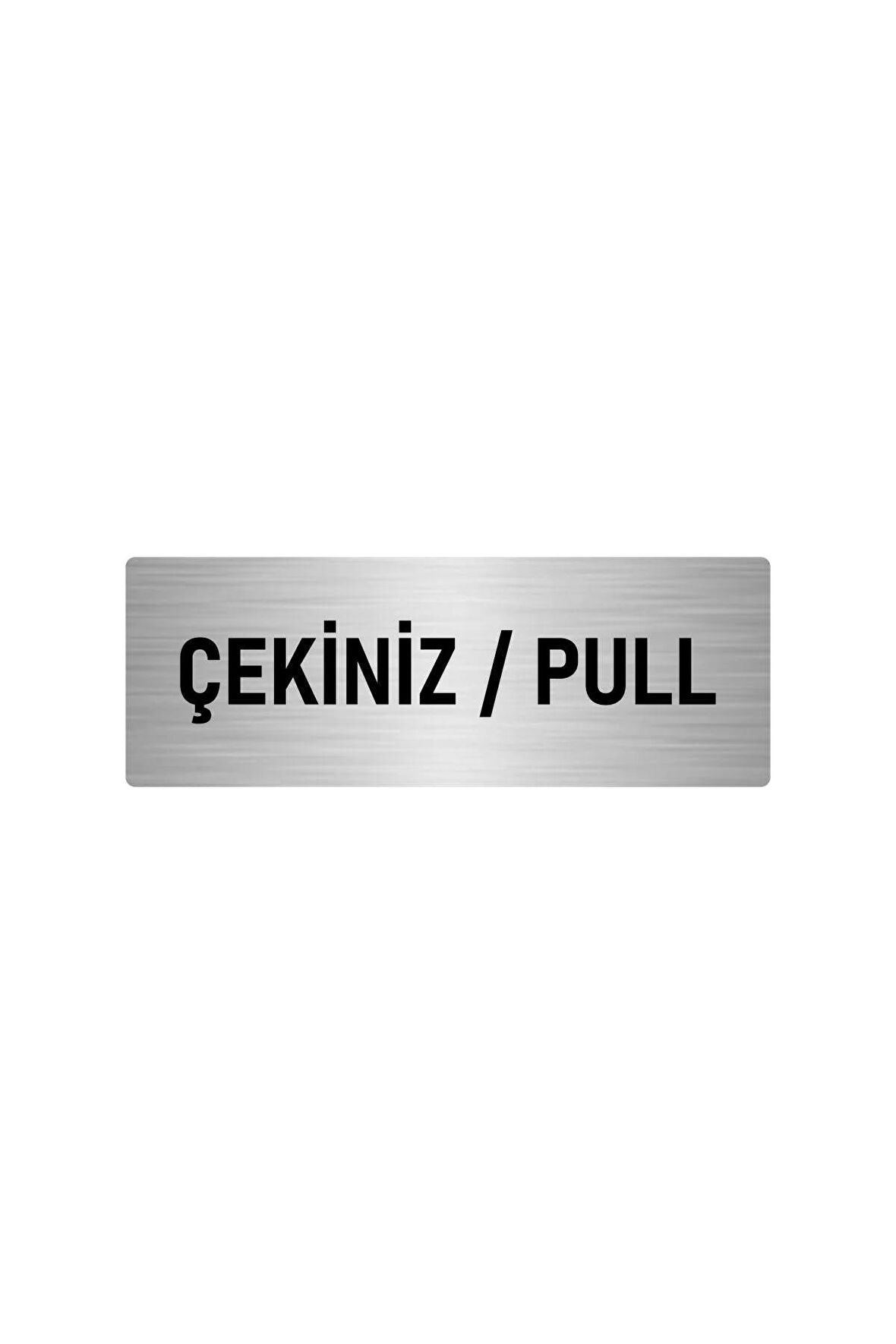 Metal Yönlendirme Levhası, Departman Kapı Isimliği Çekiniz/pull 5x20 Cm Gümüş Renk