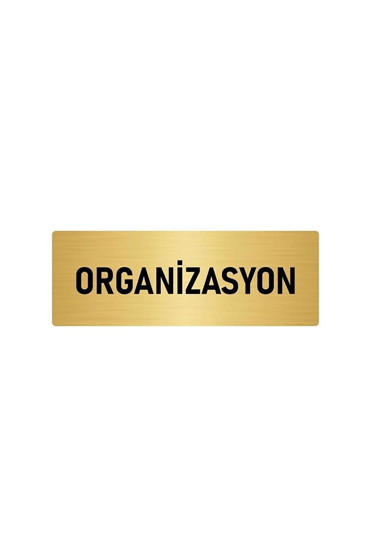 Metal Yönlendirme Levhası, Departman Kapı Isimliği Organizasyon 5x20 Cm Altın Renk